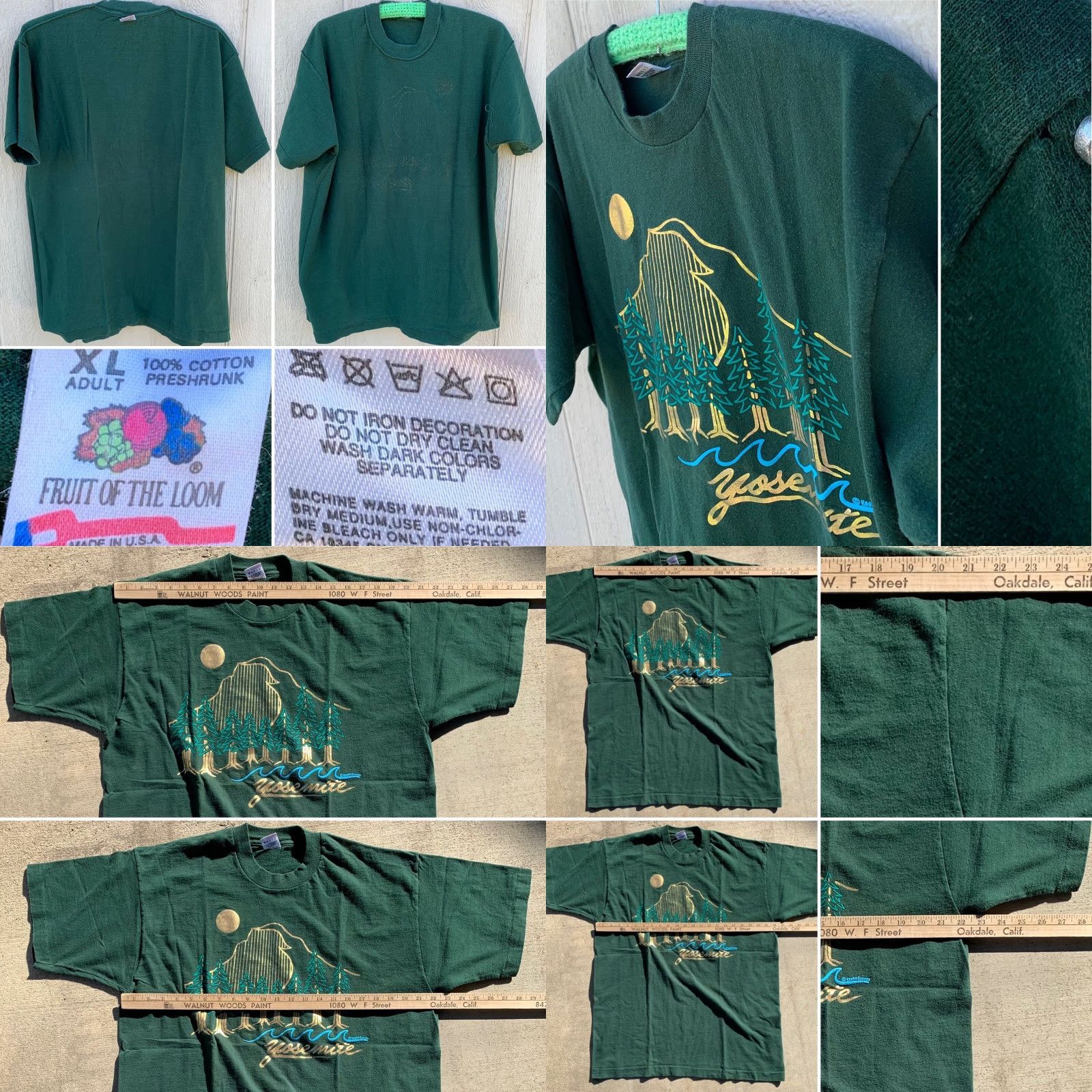 Fruit Of The Loom VINTAGE Yosemite t shirt c Keehn Scenes size XL adult single stitch graphic tee Size US XL / EU 56 / 4 - 8 Thumbnail