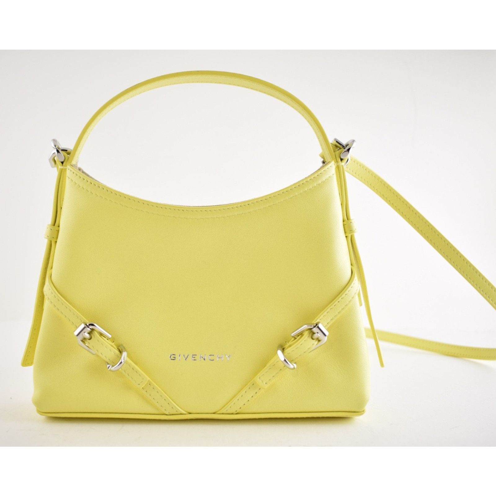 Givenchy Givenchy Voyou Nano Yellow Shiny Leather Crossbody Bag Size ONE SIZE - 2 Thumbnail