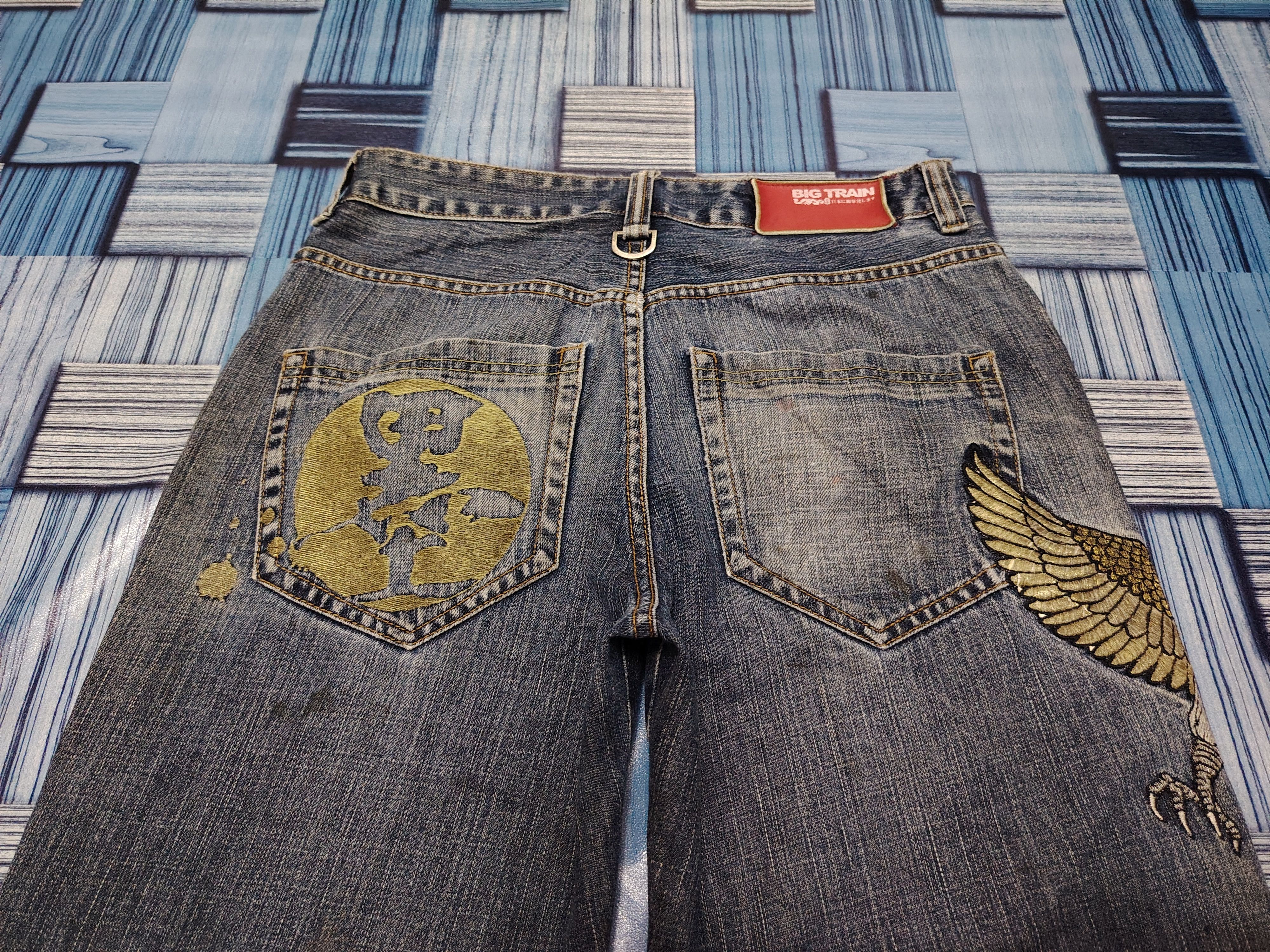 Samurai Jeans Japanese Osaka Big Train Embroidery Eagle Jeans Size US 28 / EU 44 - 17 Thumbnail