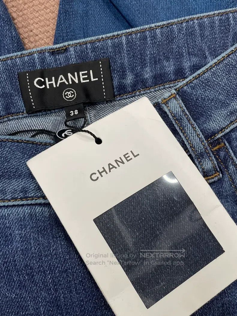 Chanel Chanel Cuban series blue faded jeans Size 25" / US 0 / IT 36 - 5 Thumbnail