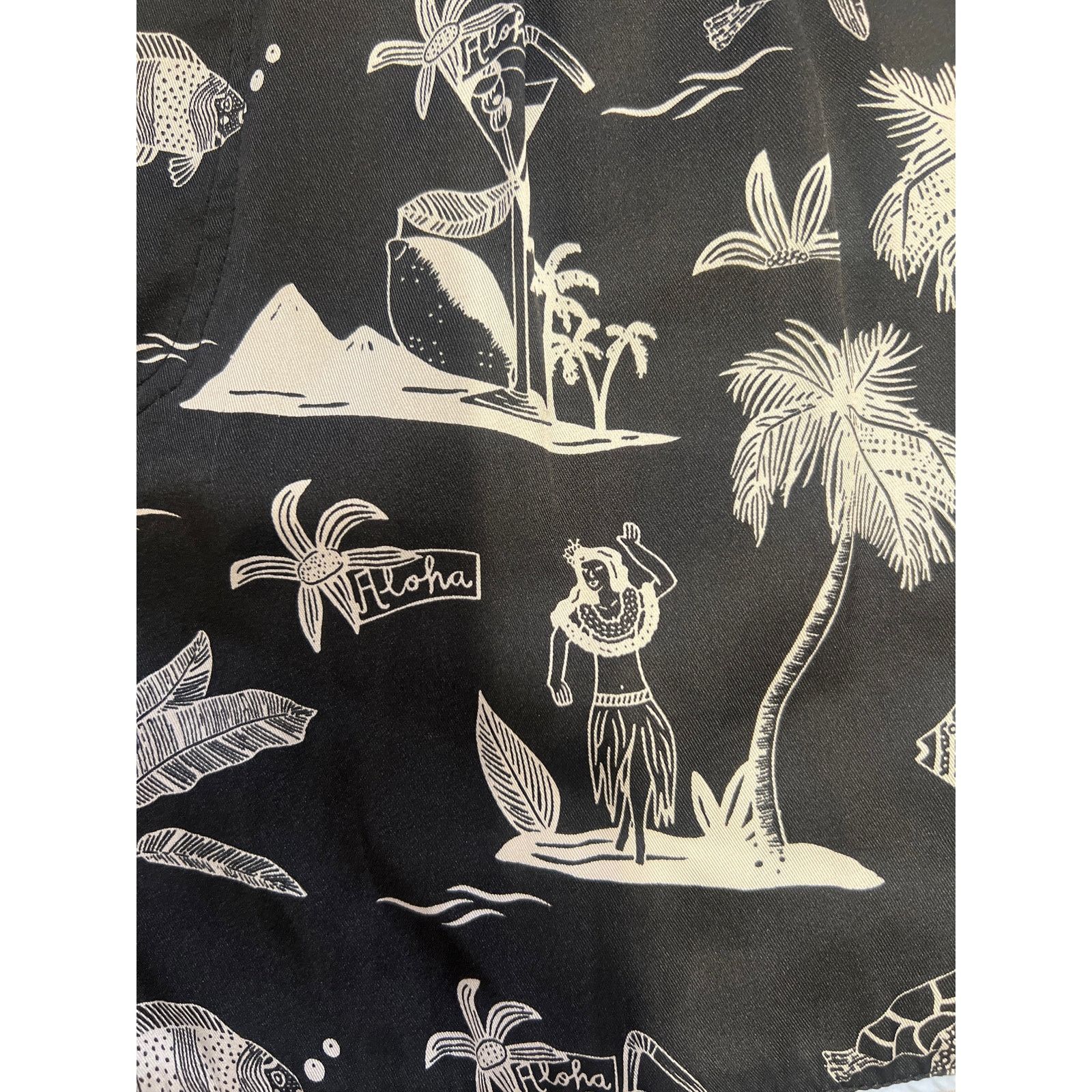 Scotch & Soda Scotch & Soda Small Black White Palm Tree High Waist Shorts Size 27" / US 4 / IT 40 - 7 Thumbnail