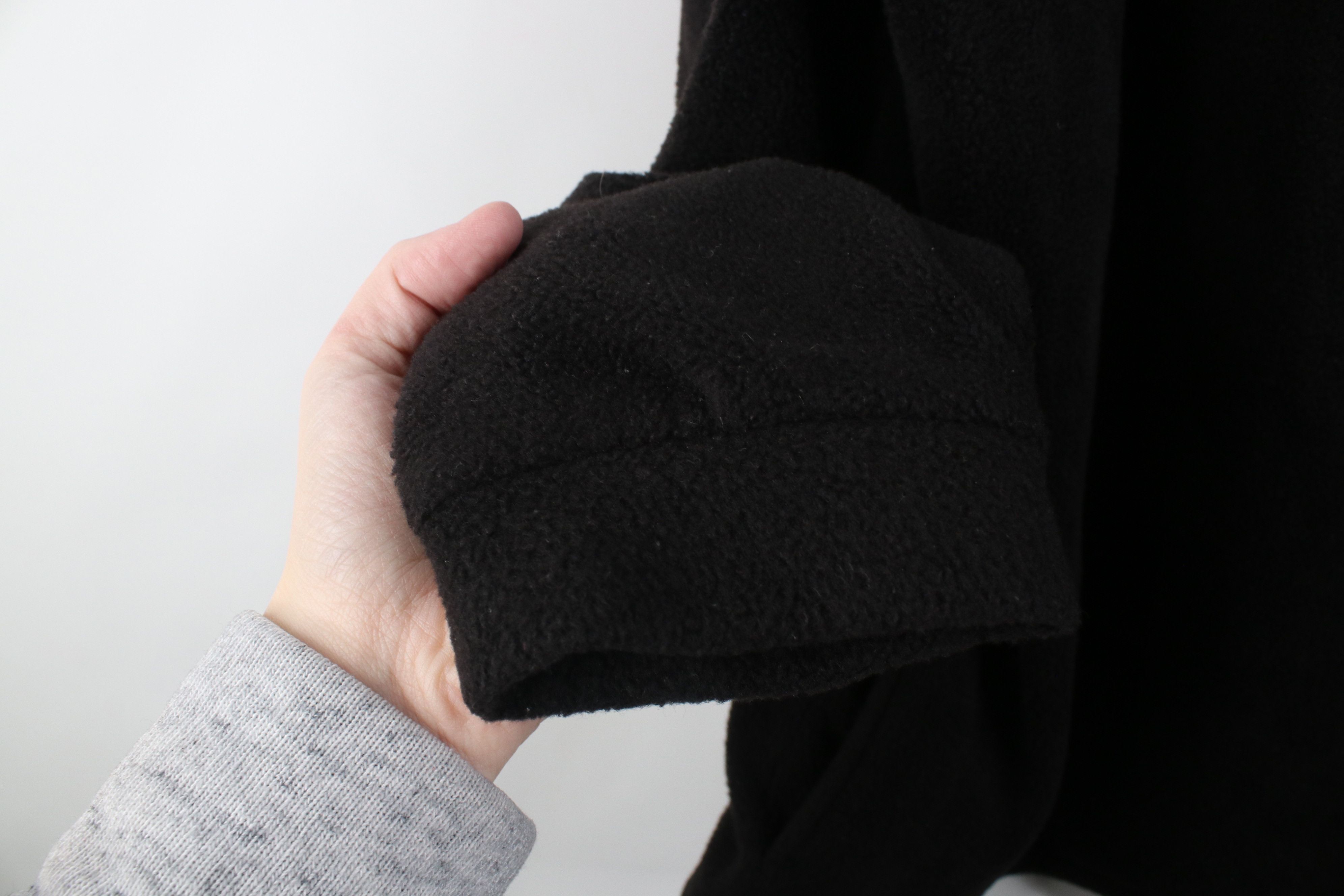Vintage Vintage 90s Streetwear Pullover 1/4 Zip Fleece Sweater Black Size US L / EU 52-54 / 3 - 7 Thumbnail