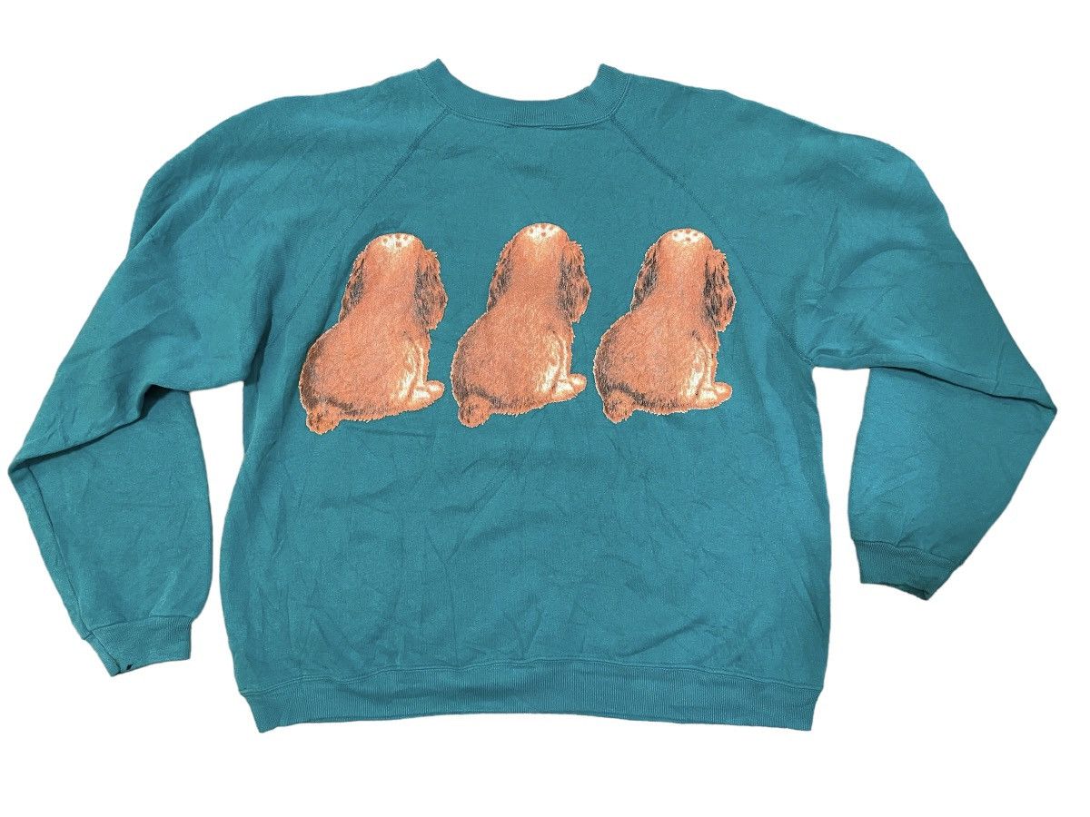 Tultex × Vintage Vintage 90’s Art of Dog Big Logo Sweatshirt Made in Usa 🇺🇸 Size US L / EU 52-54 / 3 - 2 Thumbnail