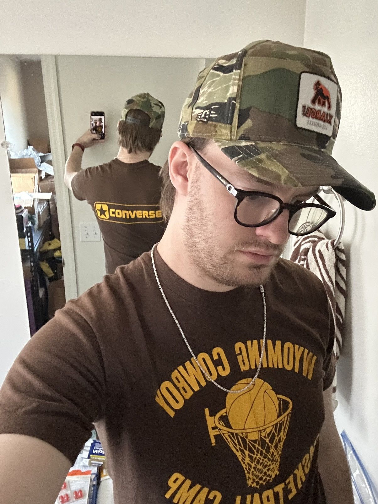 Converse 80s SLUBBY SiNGLE STiTCH UNiVERSiTY of WYOMiNG COWBOYS TEE Size US M / EU 48-50 / 2 - 19 Thumbnail