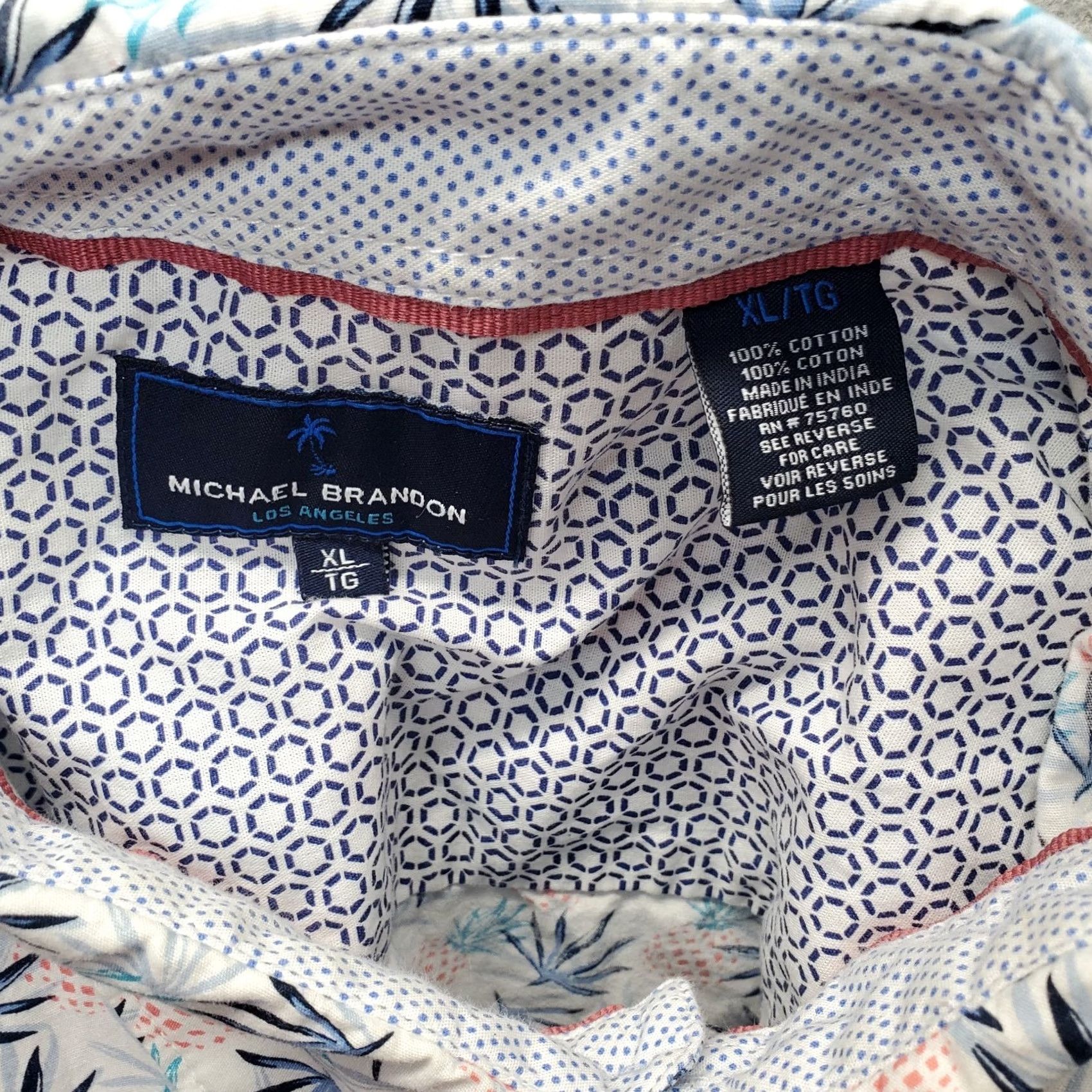 Vintage Michael Brandon Golf Shirt Mens XL Pineapple Print Button Up Collar Streetwear Casual/Outdoor Size US XL / EU 56 / 4 - 7 Thumbnail