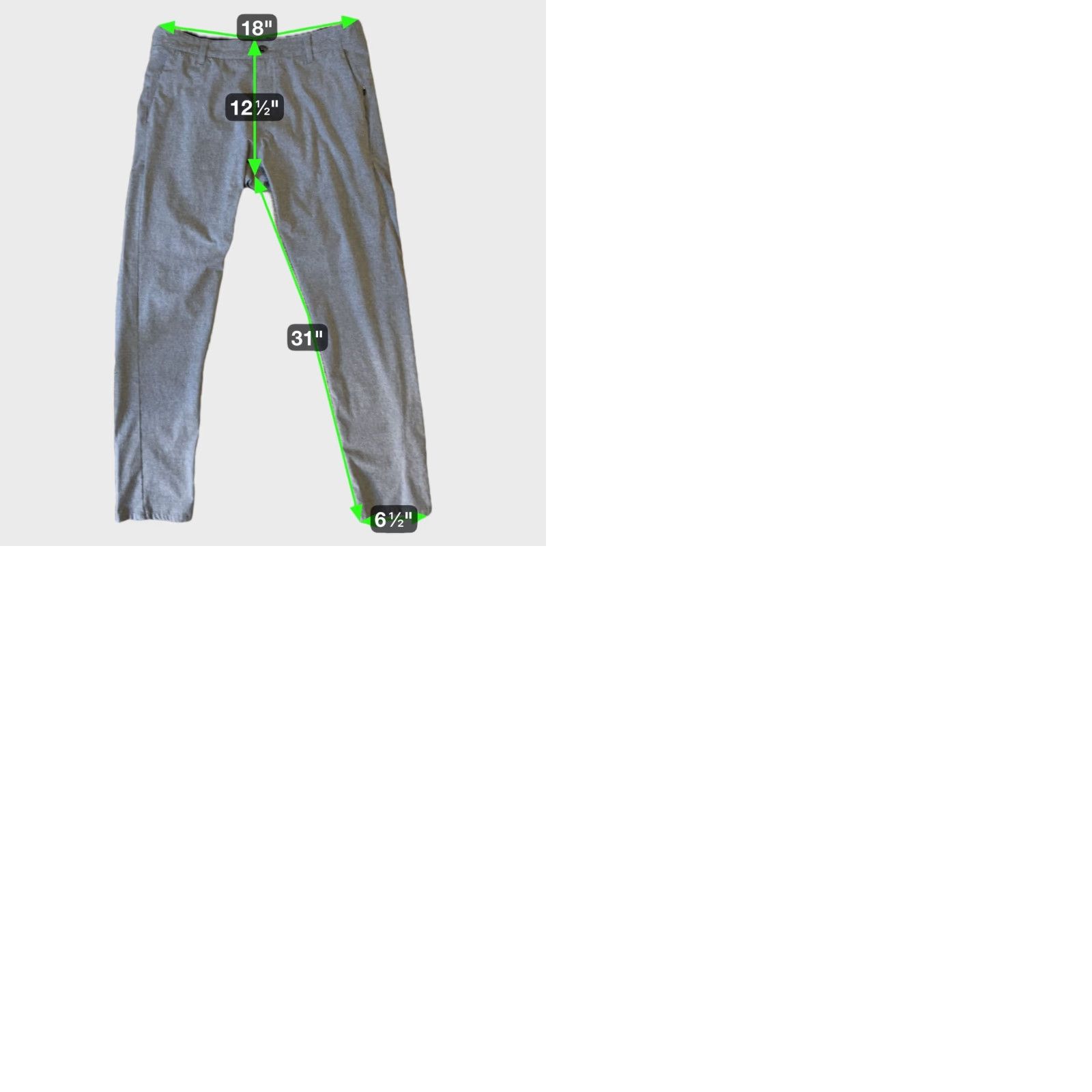 Vuori Vuori Aim Pants Gray Men Size 34 Performance Stretch Slim-Fit Golf Chino V431 Size US 34 / EU 50 - 9 Thumbnail