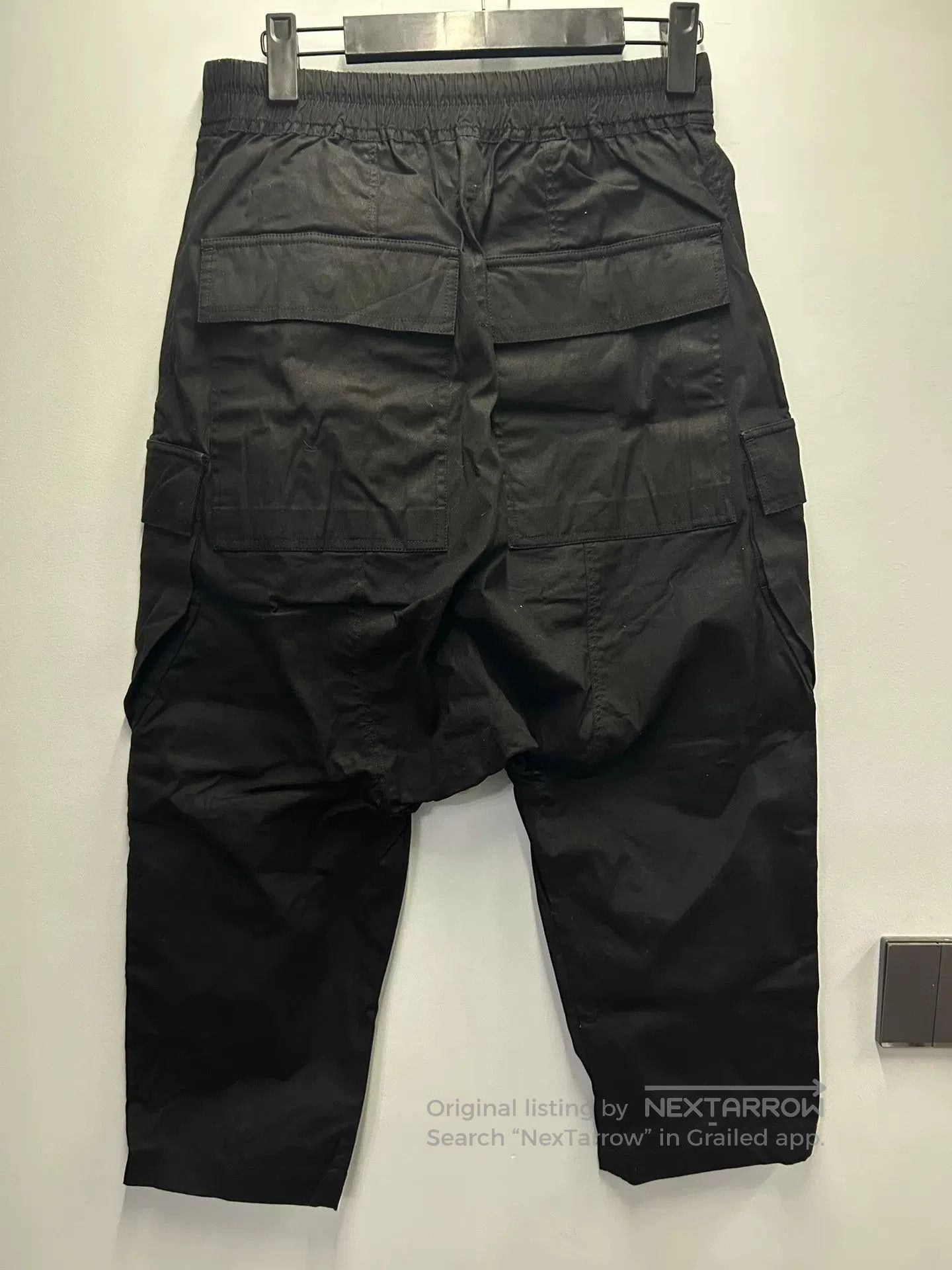 Rick Owens classic black nylon cropped pants size 46. Size US 36 / EU 52 - 2 Thumbnail