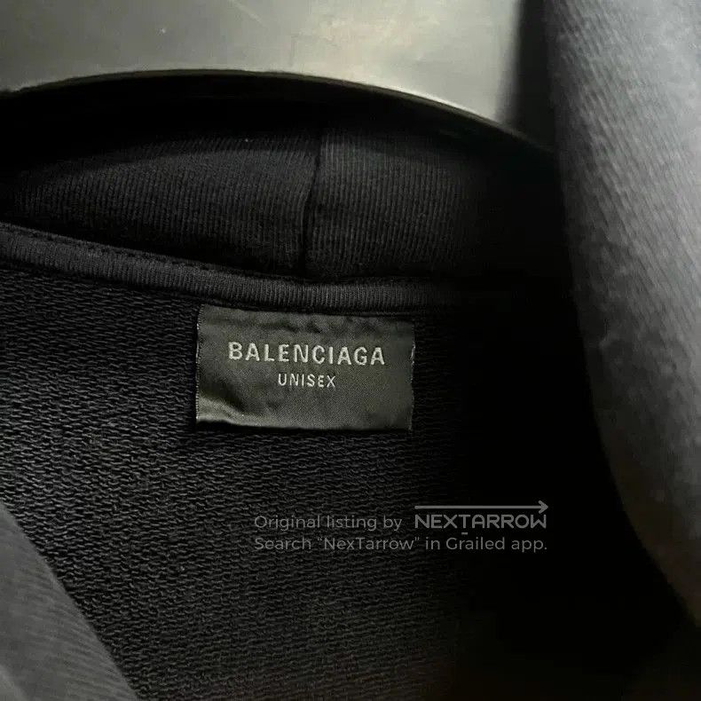 Balenciaga Balenciaga Black Logo Print Hoodie. Size US XL / EU 56 / 4 - 3 Thumbnail