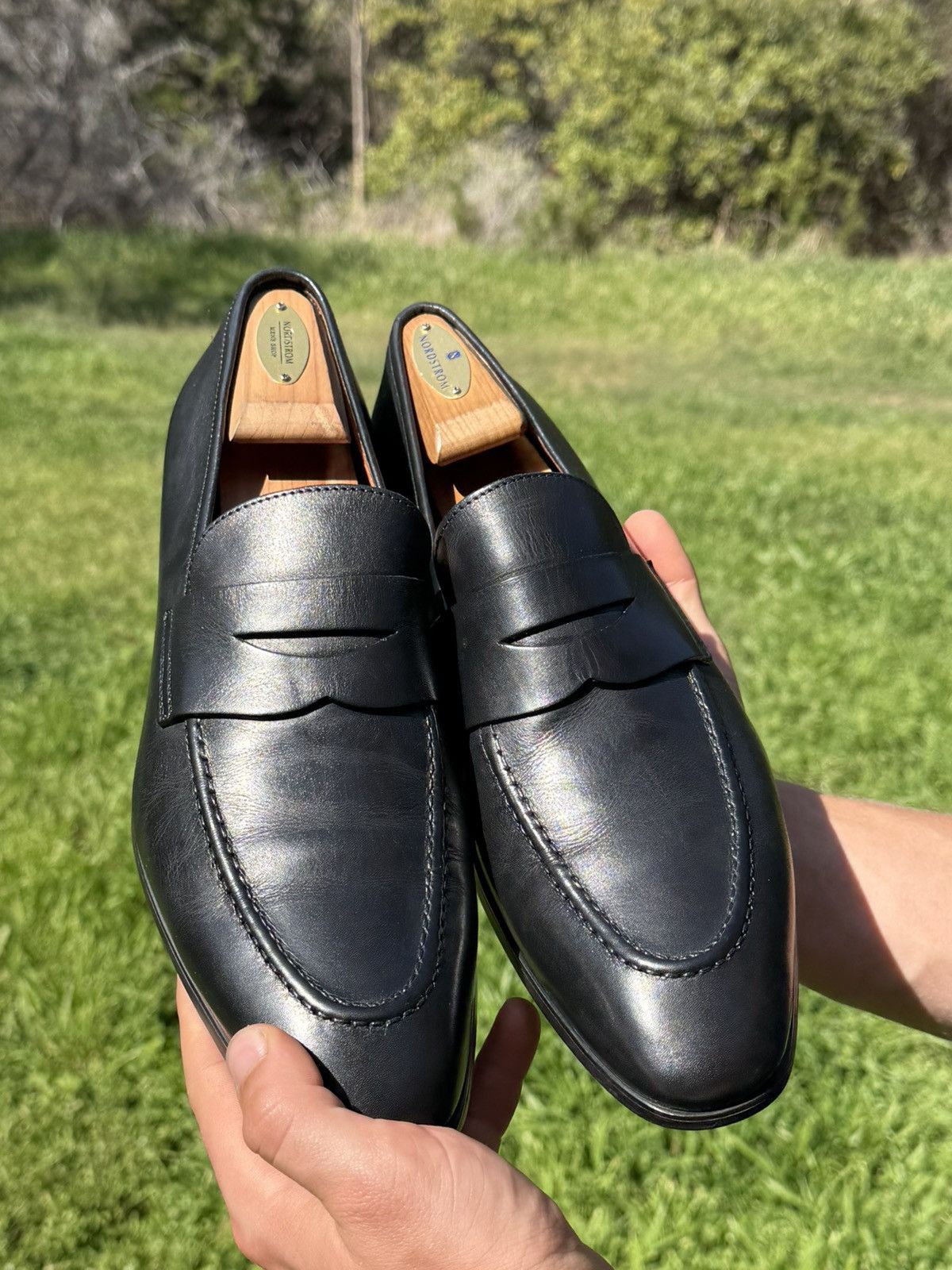 Santoni Santoni - Designer Italian Fashion: Leather Dress Shoes Size US 11 / EU 44 - 3 Thumbnail