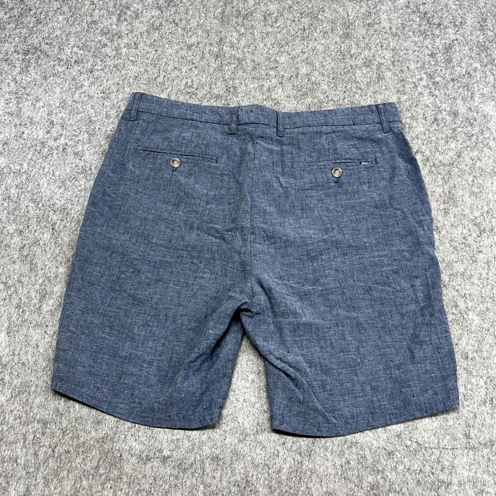 johnnie-O JohnnieO Shorts Mens 38 Blue Chambray Chino Linen Blend Stretch Casual Summer Size US 38 / EU 54 - 2 Thumbnail