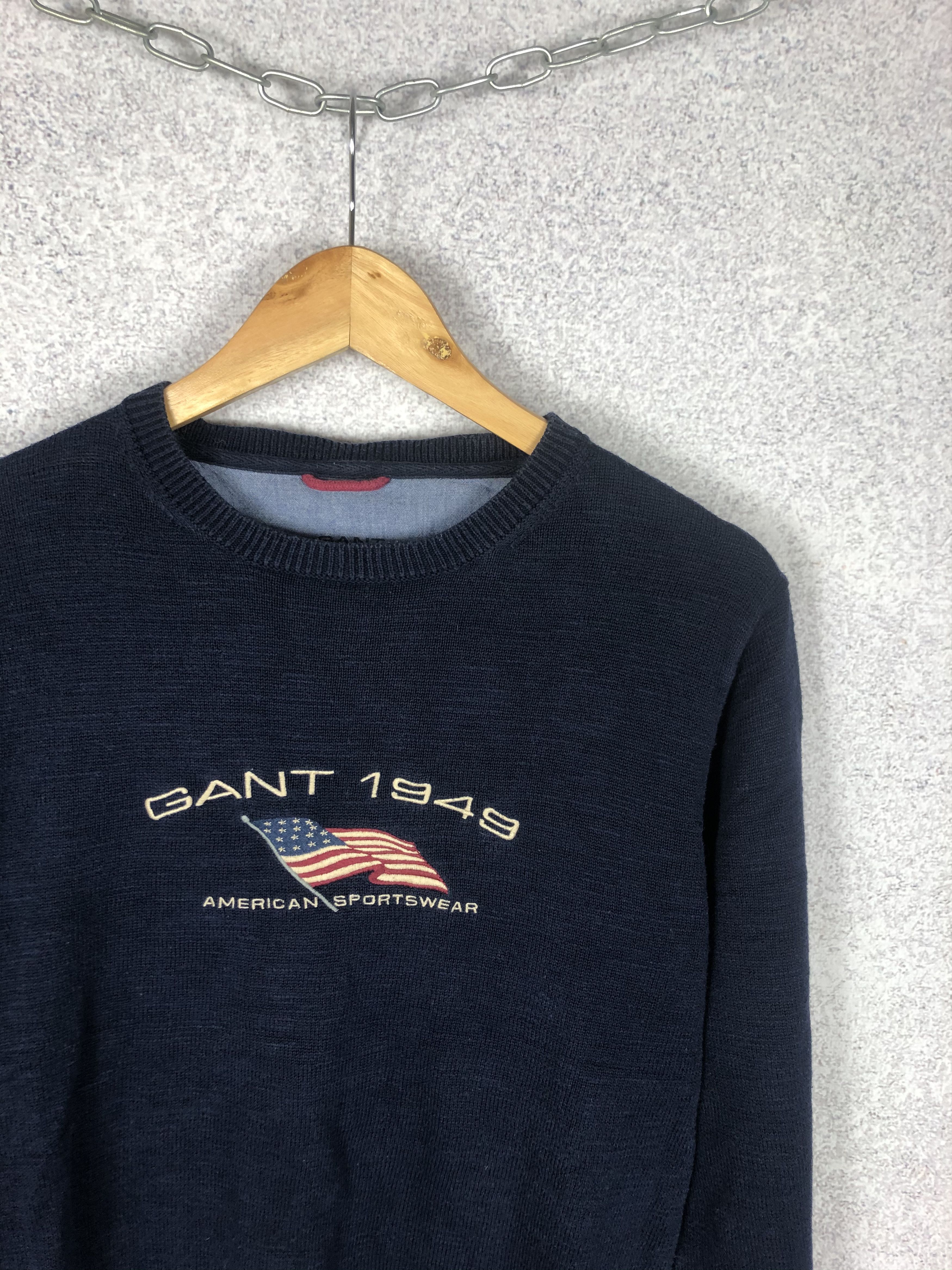 Gant Vintage Gant USA 🇺🇸 American Flag Knitted Sweater Size US S / EU 44-46 / 1 - 2 Thumbnail