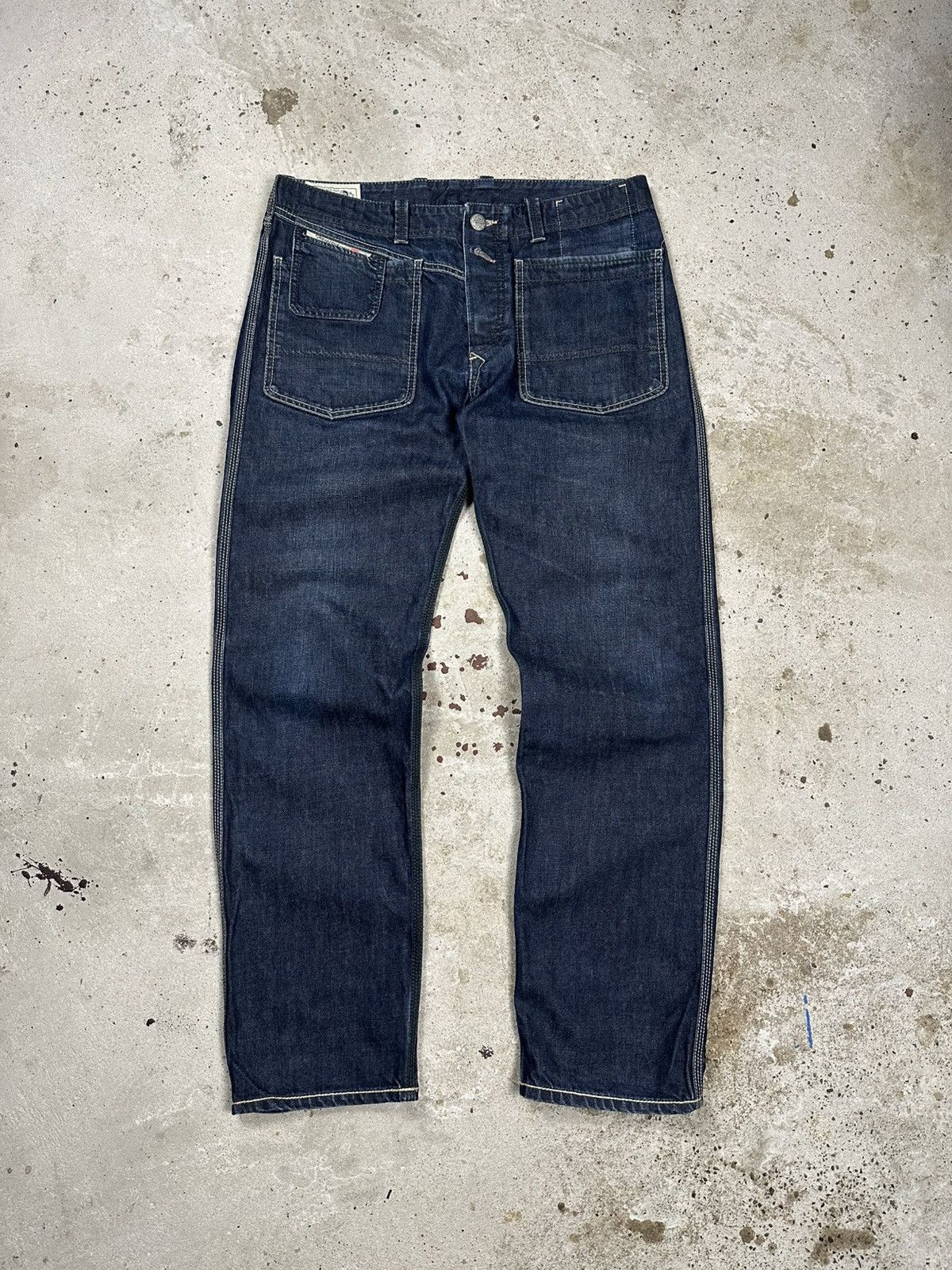 Diesel Vintage Y2K Diesel Big Pockets Navy Jeans Denim Pants Size US 33 - 18 Thumbnail