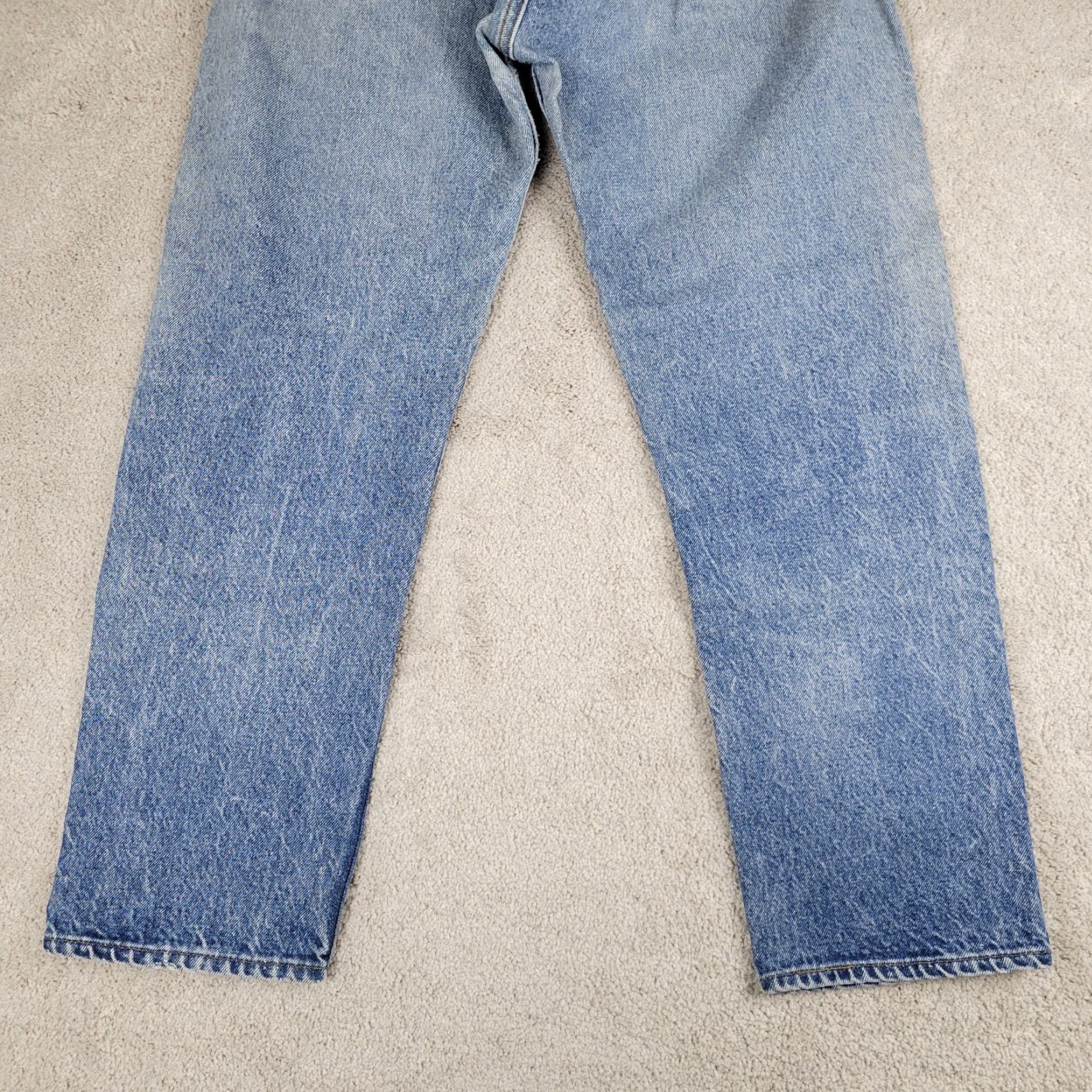 VINTAGE Levi's 585 Jeans Mens 36x29 Orange Tab Straight Leg Light Wash Denim Jeans 5-Pocket Design Regular Blue USA 80s 90s Retro American Mens Jeans
