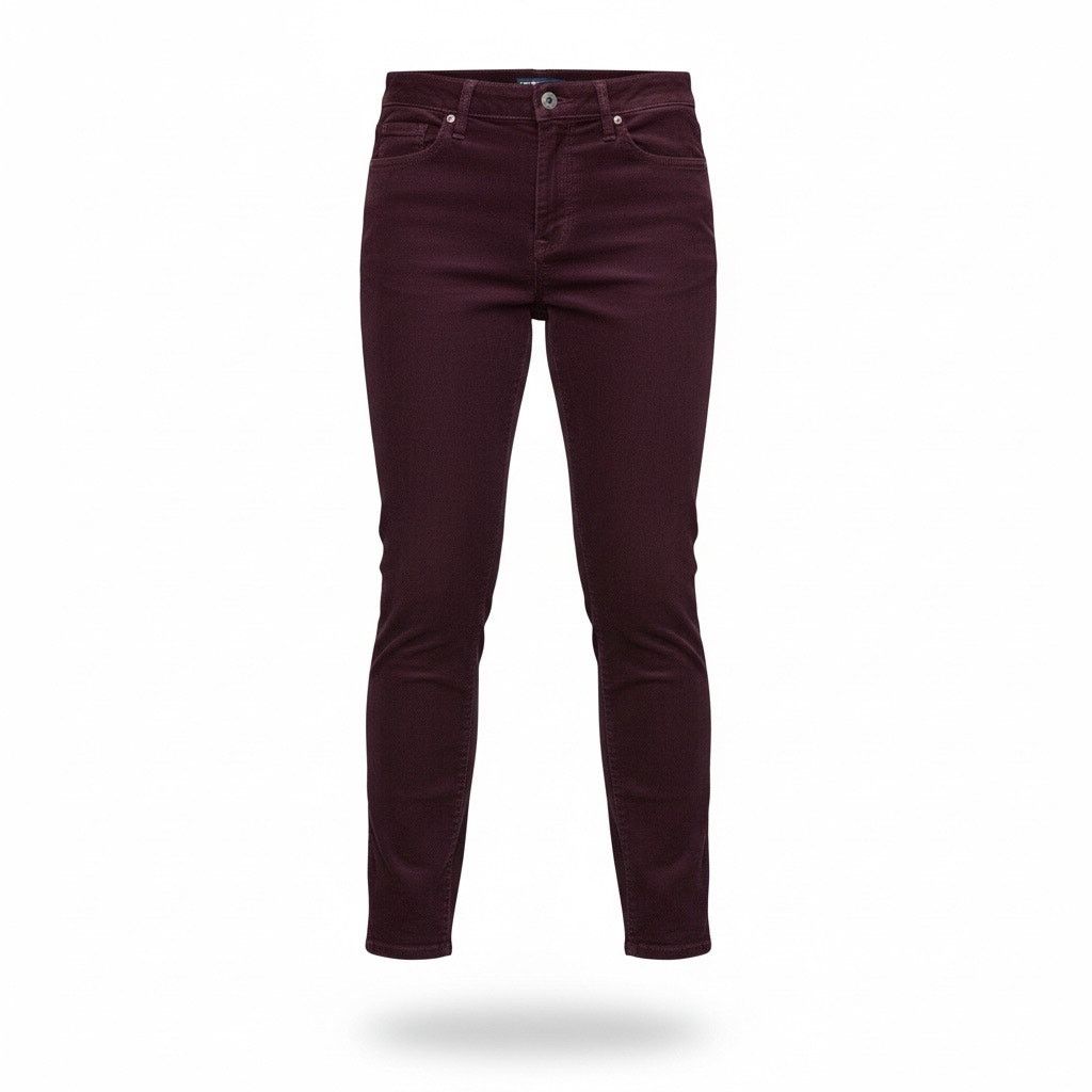Loft LOFT Corduroy Pants Women’s 27 4 Burgundy Straight Leg Size 27" / US 4 / IT 40 - 1 Thumbnail