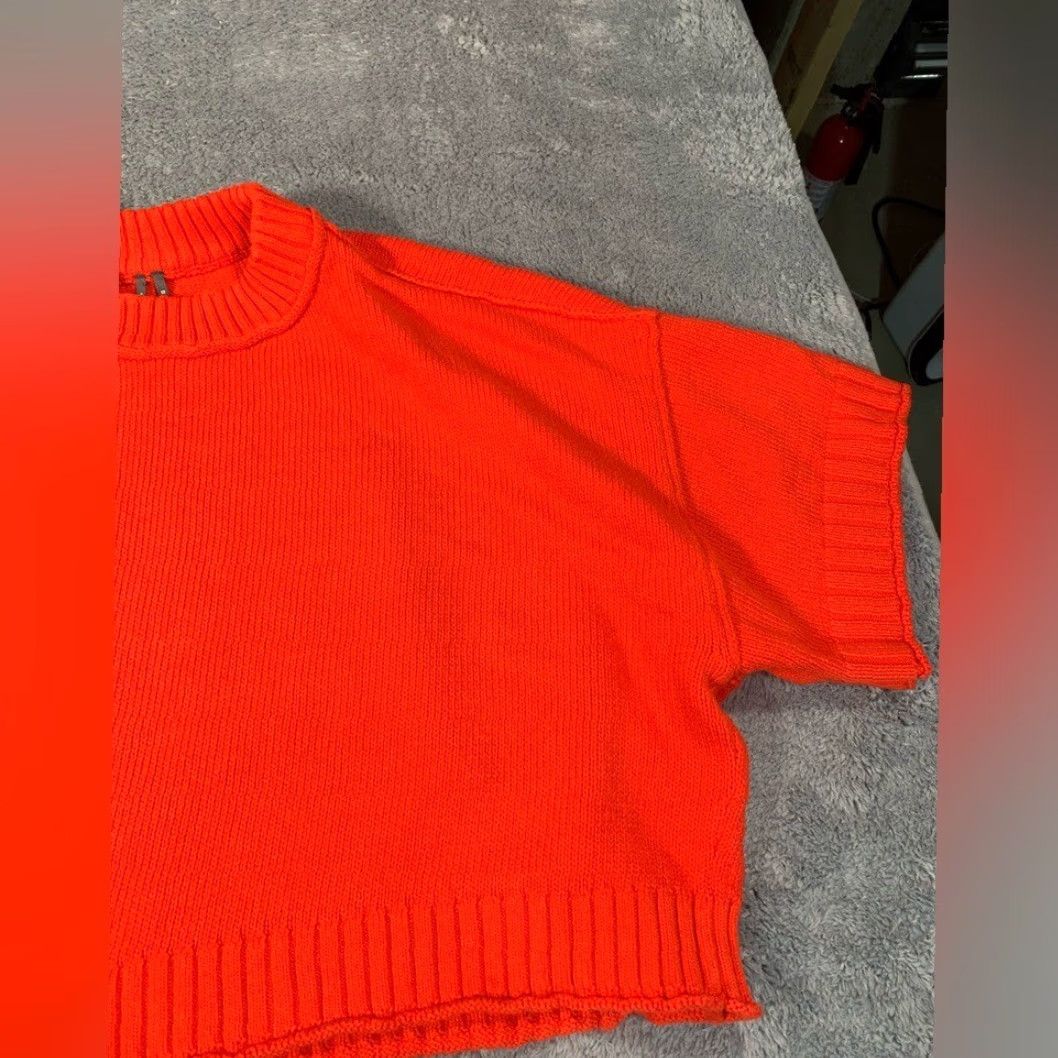 Anthropologie Anthropologie Blouse Knit Cotton Top XS Women Red XS Regular Size XS / US 0-2 / IT 36-38 - 4 Thumbnail