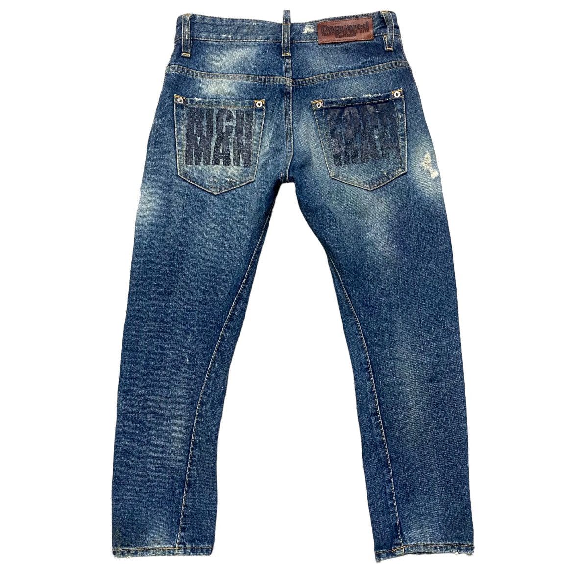 Dsquared2 Dsquared2 Distressed Denim Cropped Jeans Size 28" / US 6 / IT 42 - 2 Thumbnail