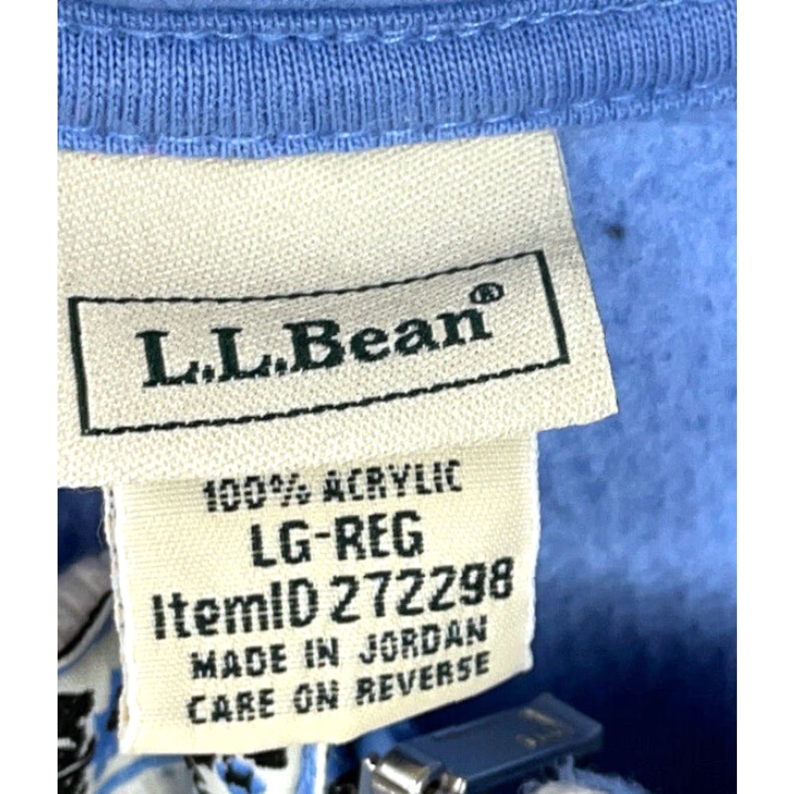 Vintage VTG Yes L.L. Bean Blue Snowflake Trim Zip Fleece Jacket Women's Large Geometric Size L / US 10 / IT 46 - 4 Thumbnail