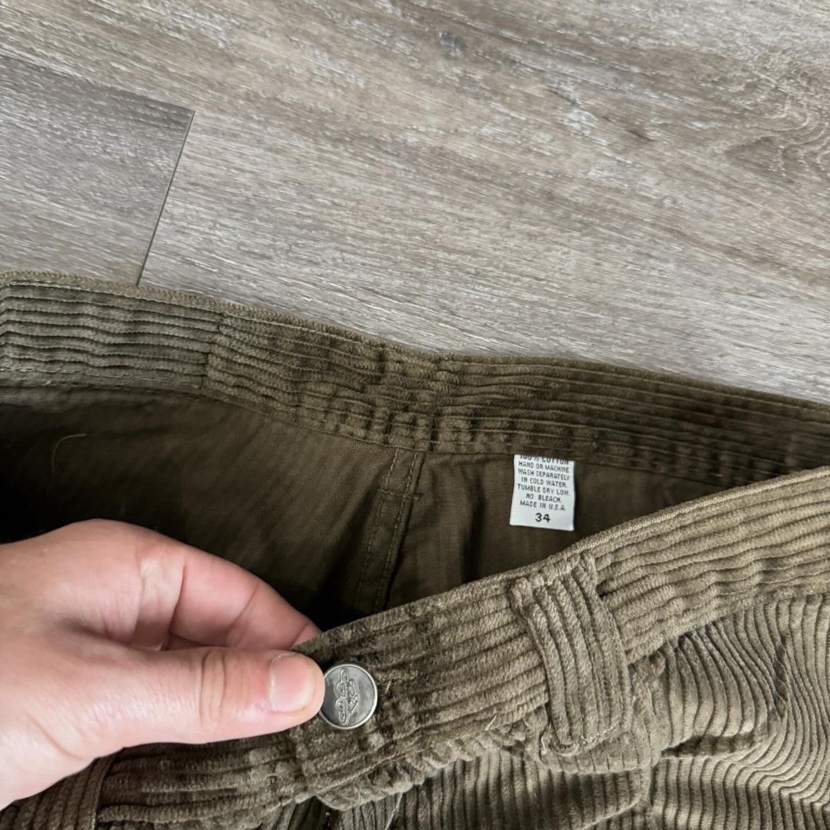 JNCO × Vintage Rare Vintage Y2K Garment stage jumbo corduroy chocolate brow Size US 34 / EU 50 - 5 Thumbnail