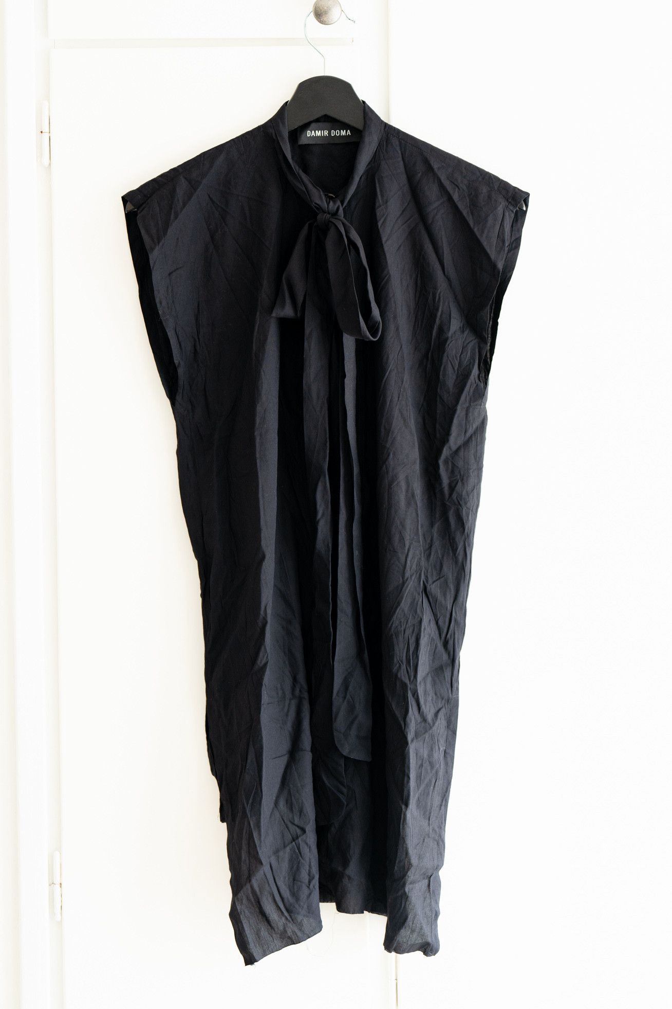 image of Damir Doma Sleveless Silk Dress in Black, Women's (Size XS)