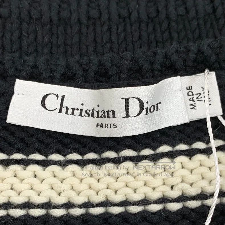 Dior Dior Black striped cotton round-neck sleeveless knitted ve Size XS / US 0-2 / IT 36-38 - 5 Thumbnail