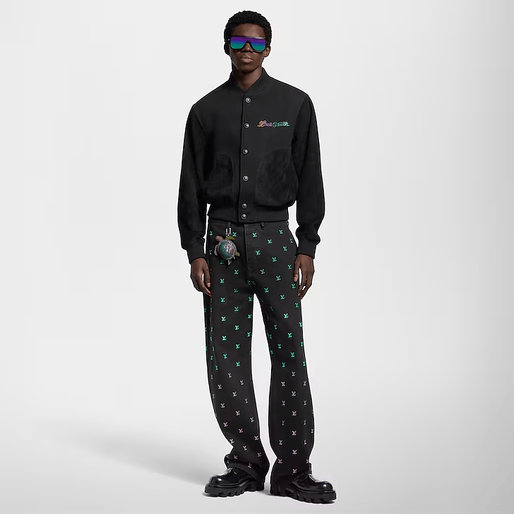 Louis Vuitton LV Blason Gradient Embroidered Denim Skate Trousers Size US 28 / EU 44 - 3 Thumbnail