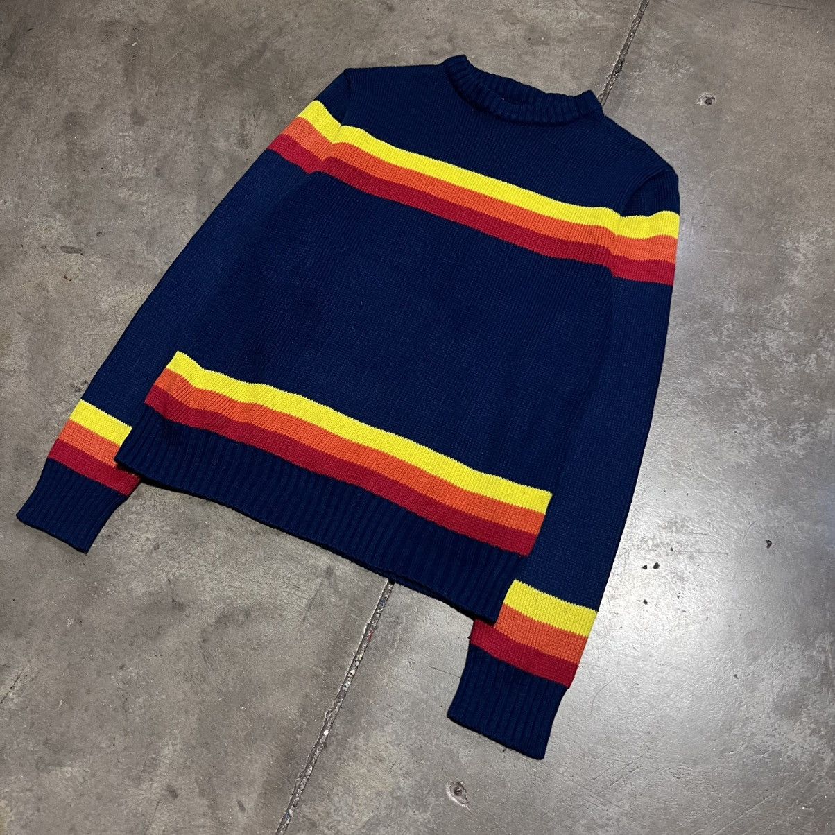 Vintage Vintage 70s Montgomery Ward Striped Sweater Knitwear Retro Size US XS / EU 42 / 0 - 2 Thumbnail