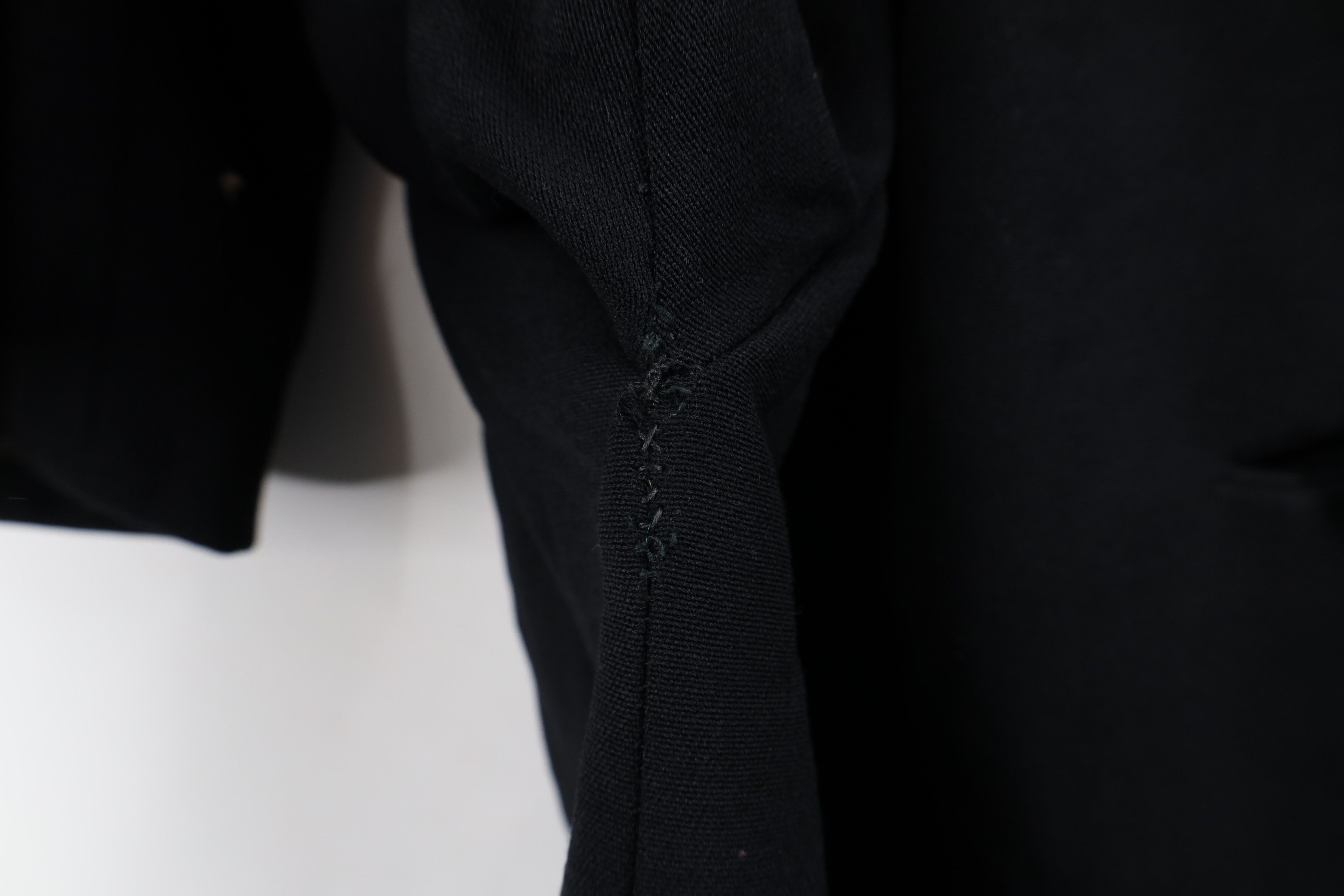 Vintage Vintage 50s Rockabilly Gabardine Wool Coat Jacket Black USA Size L / US 10 / IT 46 - 4 Thumbnail