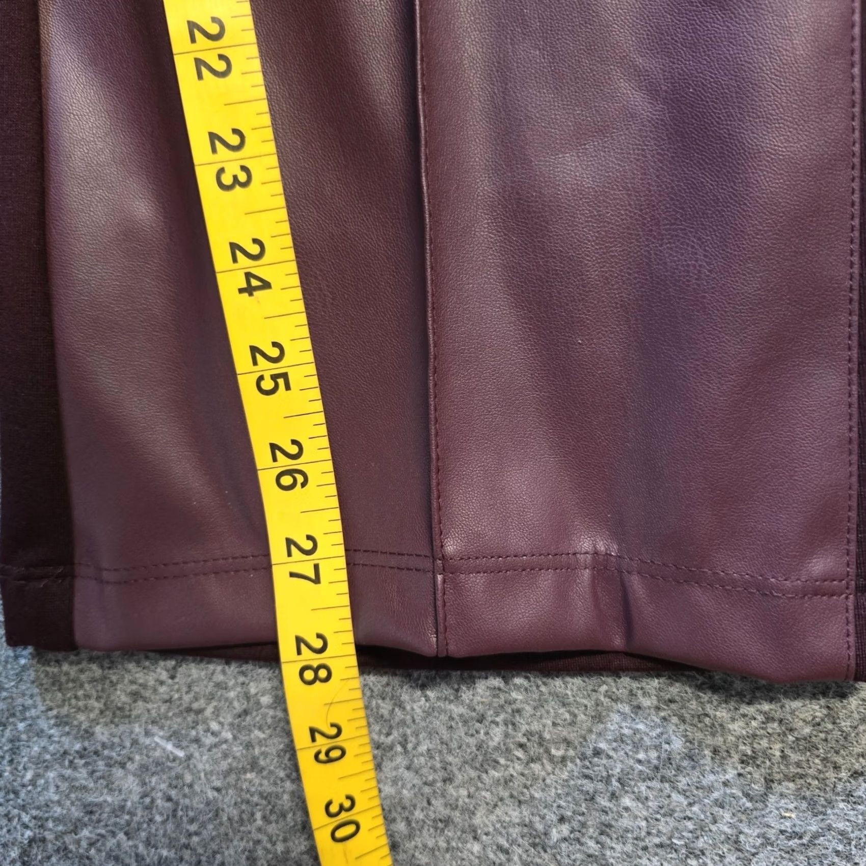 Bailey 44 Bailey 44 Pants Women L Red Burgundy Faux Leather Pull On Flare Casual Dress Pants Easter Size 36" / US 14 / IT 50 - 7 Thumbnail