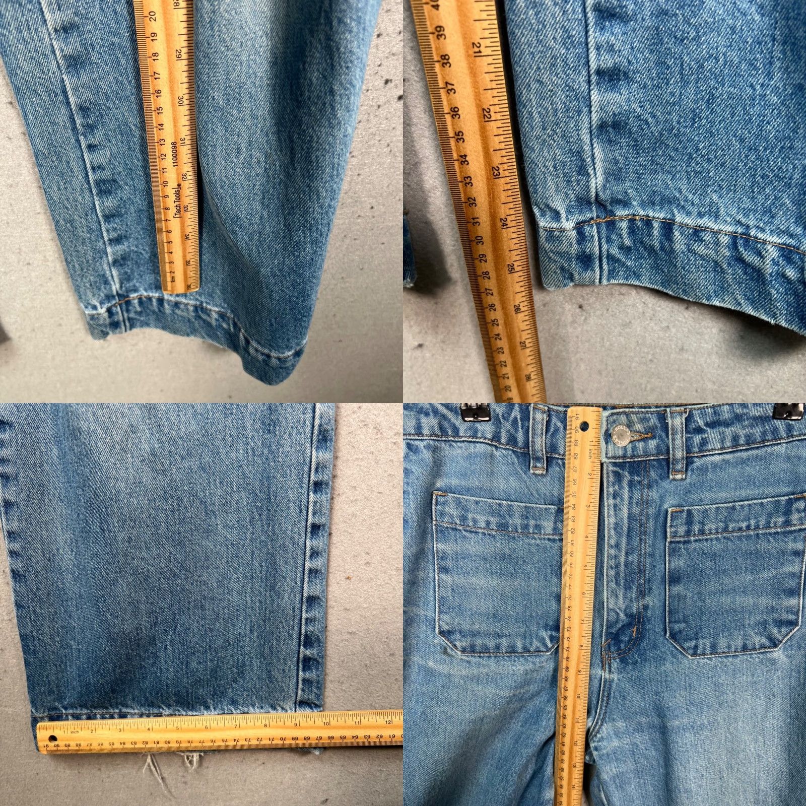 Vintage VINTAGE Rollas Womens Jeans Wide-Leg 27 High Rise Sailor Denim Blue 27 Inseam 26 In Womens Size 27" / US 4 / IT 40 - 8 Thumbnail