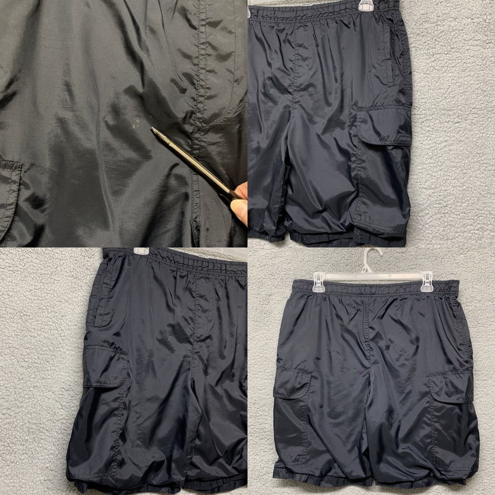 Vintage Results Mens Sport Athletic Shorts Size Large Black Pockets Elastic READ Liner Reading? Size US 33 - 8 Thumbnail