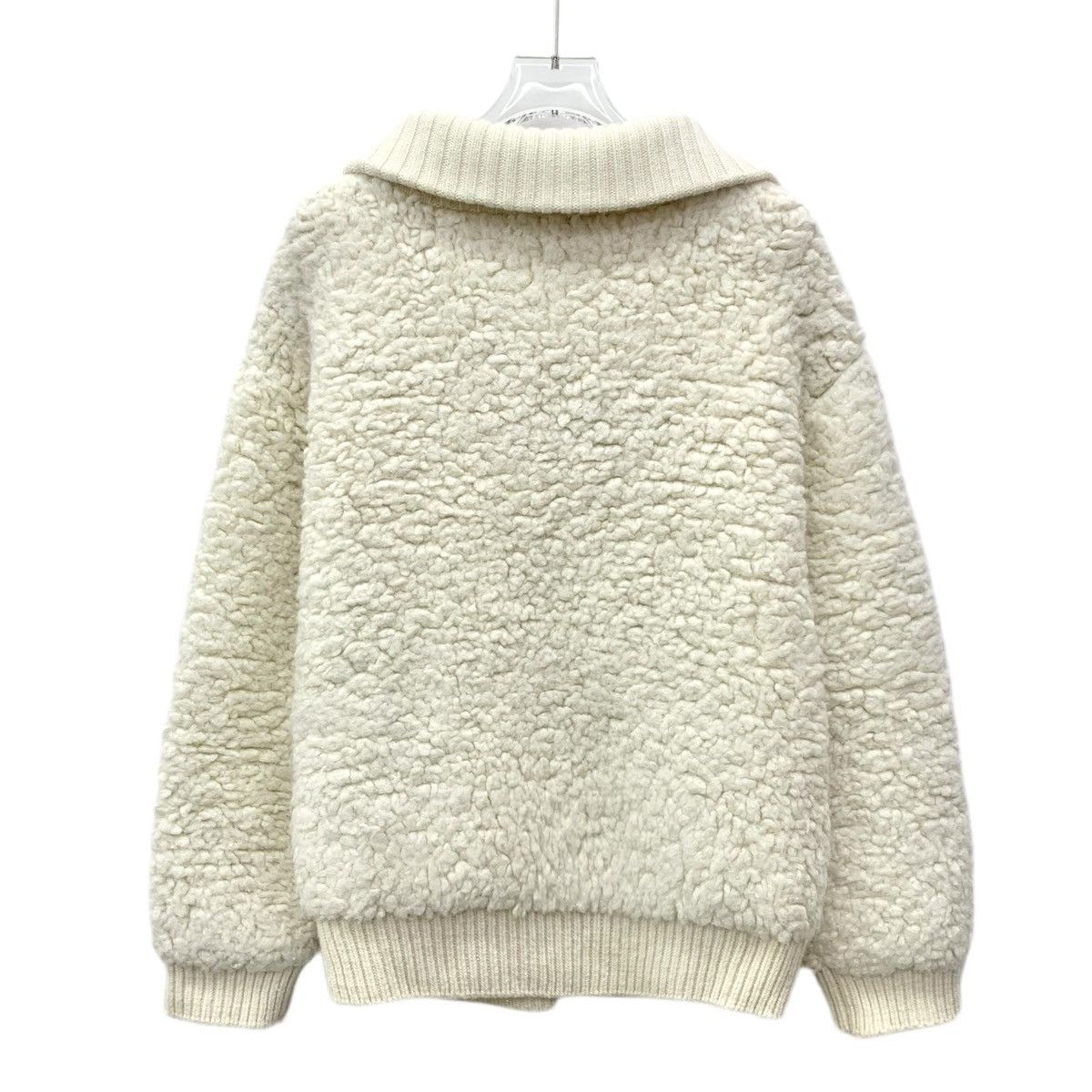 Celine Celine Beige Teddy Wool Lapel Long Sleeve Knit Sweater Size XS / US 0-2 / IT 36-38 - 2 Thumbnail