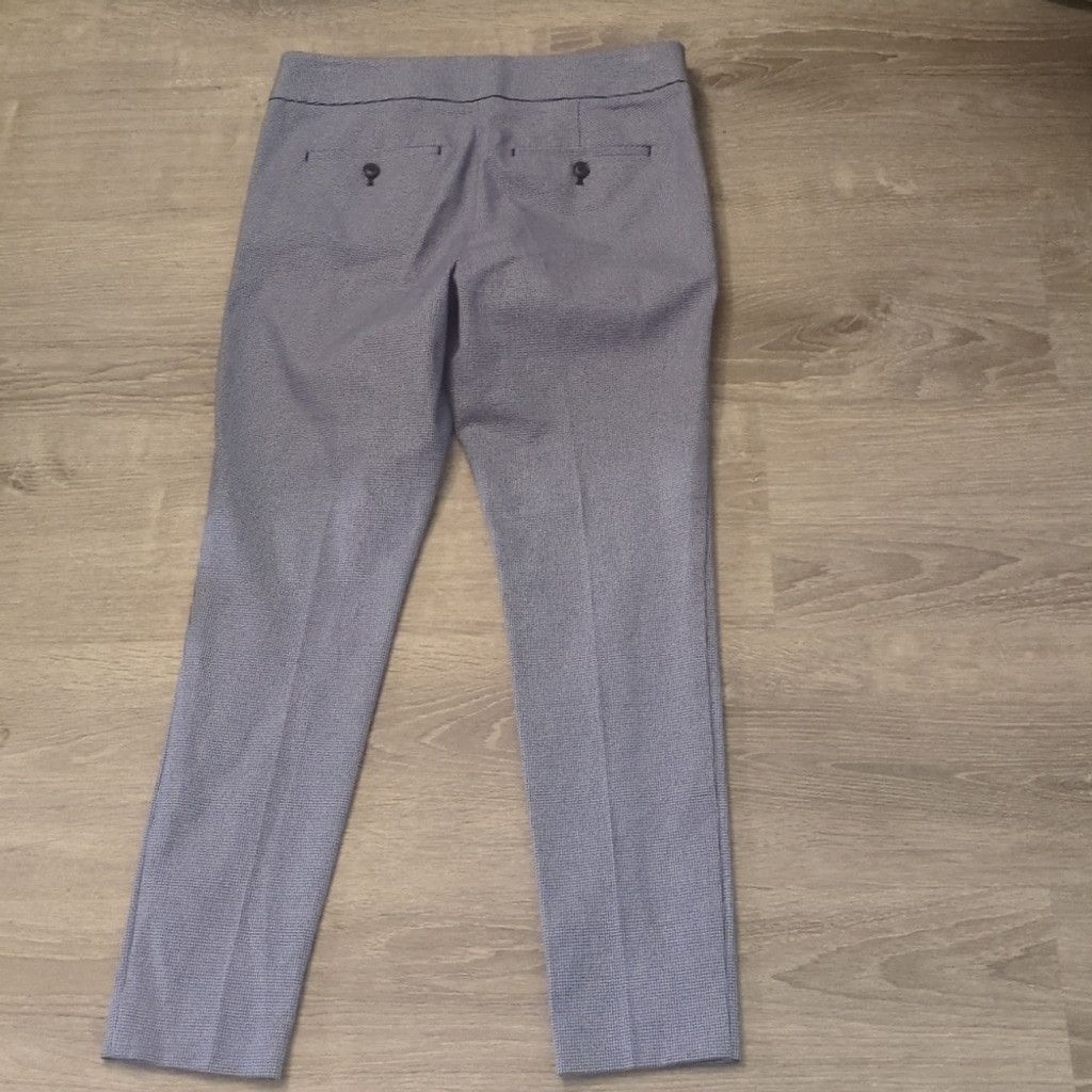 Loft Loft Blue Checkered Marisa Trousers Size 6 Size 28" / US 6 / IT 42 - 6 Thumbnail