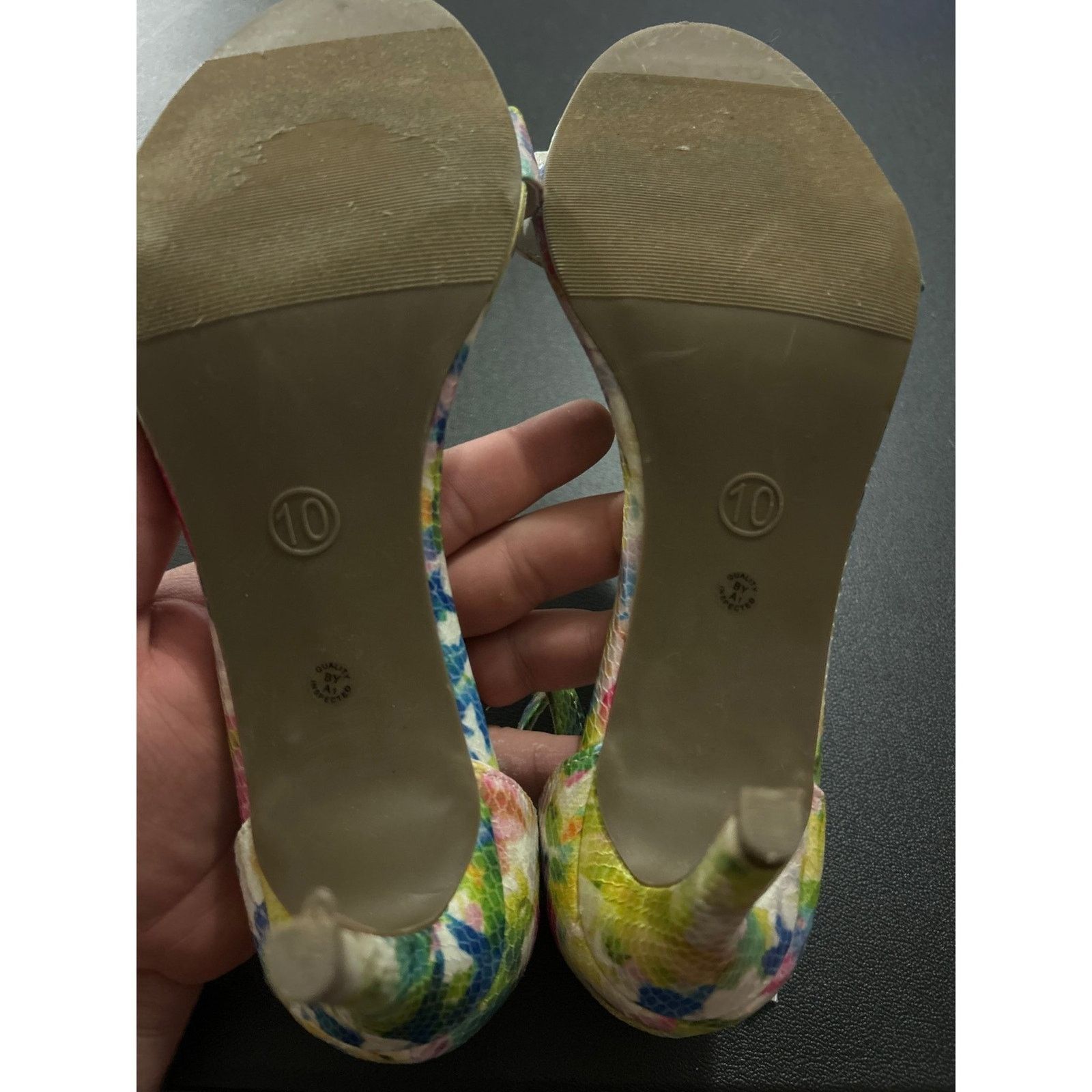 Worthington Worthington Floral Print Ankle Strap Heels Stiletto Size 10 Size US 10 / IT 40 - 3 Thumbnail
