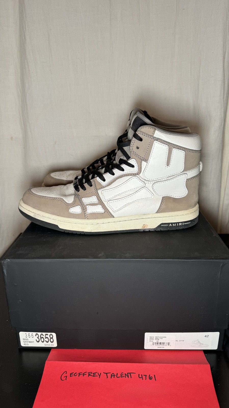 Amiri Amiri Skeleton High 'Slate Grey' - Size 9 US Size US 9 / EU 42 - 4 Thumbnail