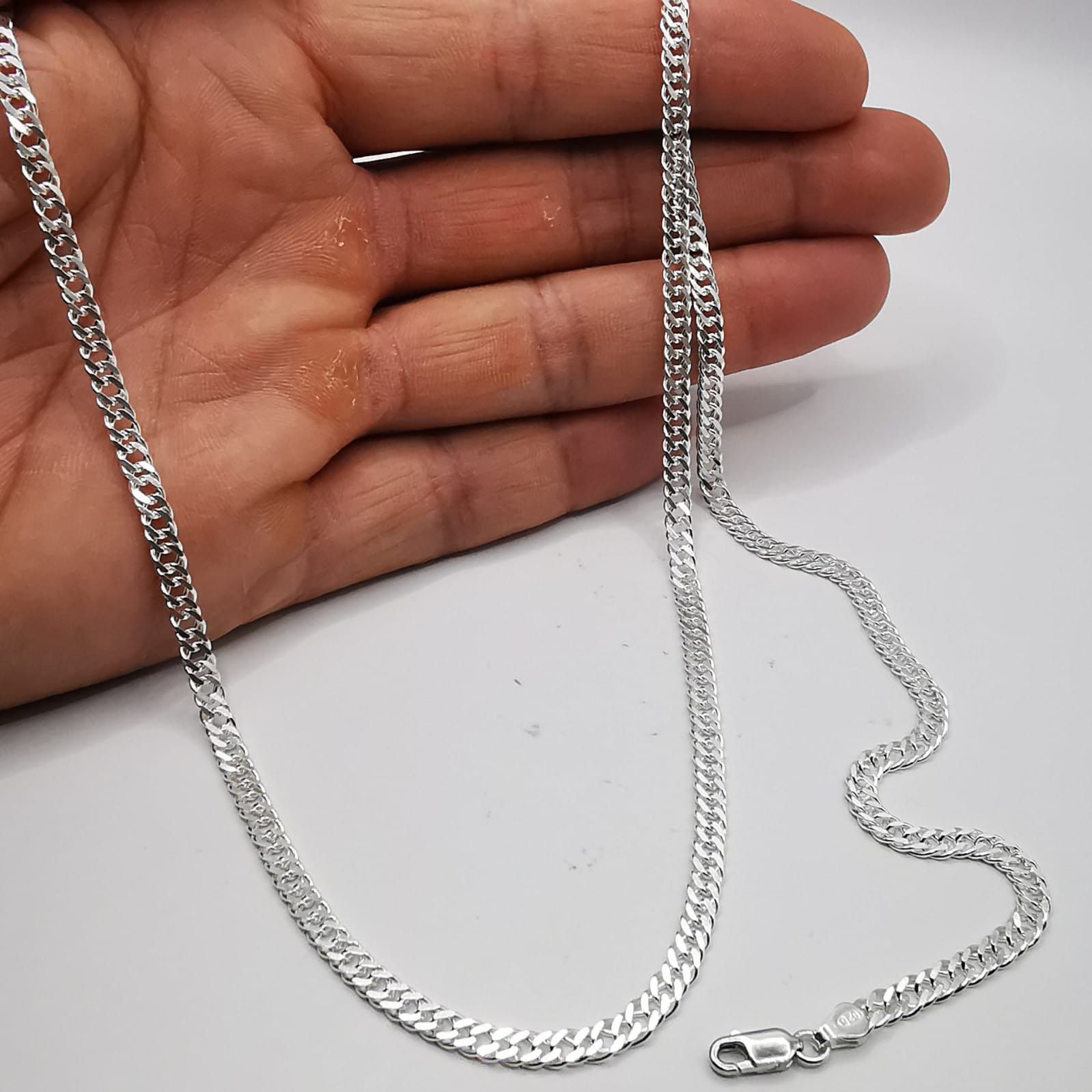 Sterling Silver Vintage Jewelry Chain, 925 Sterling Silver, Signed 13,58g Size ONE SIZE - 4 Thumbnail