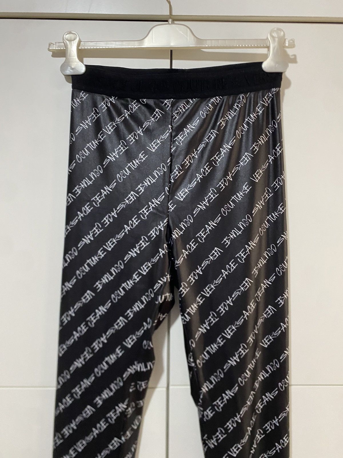 Versace Jeans Couture Leggings Versace Jeans Couture in tessuto stretch logato 44 Size 30" / US 8 / IT 44 - 2 Thumbnail