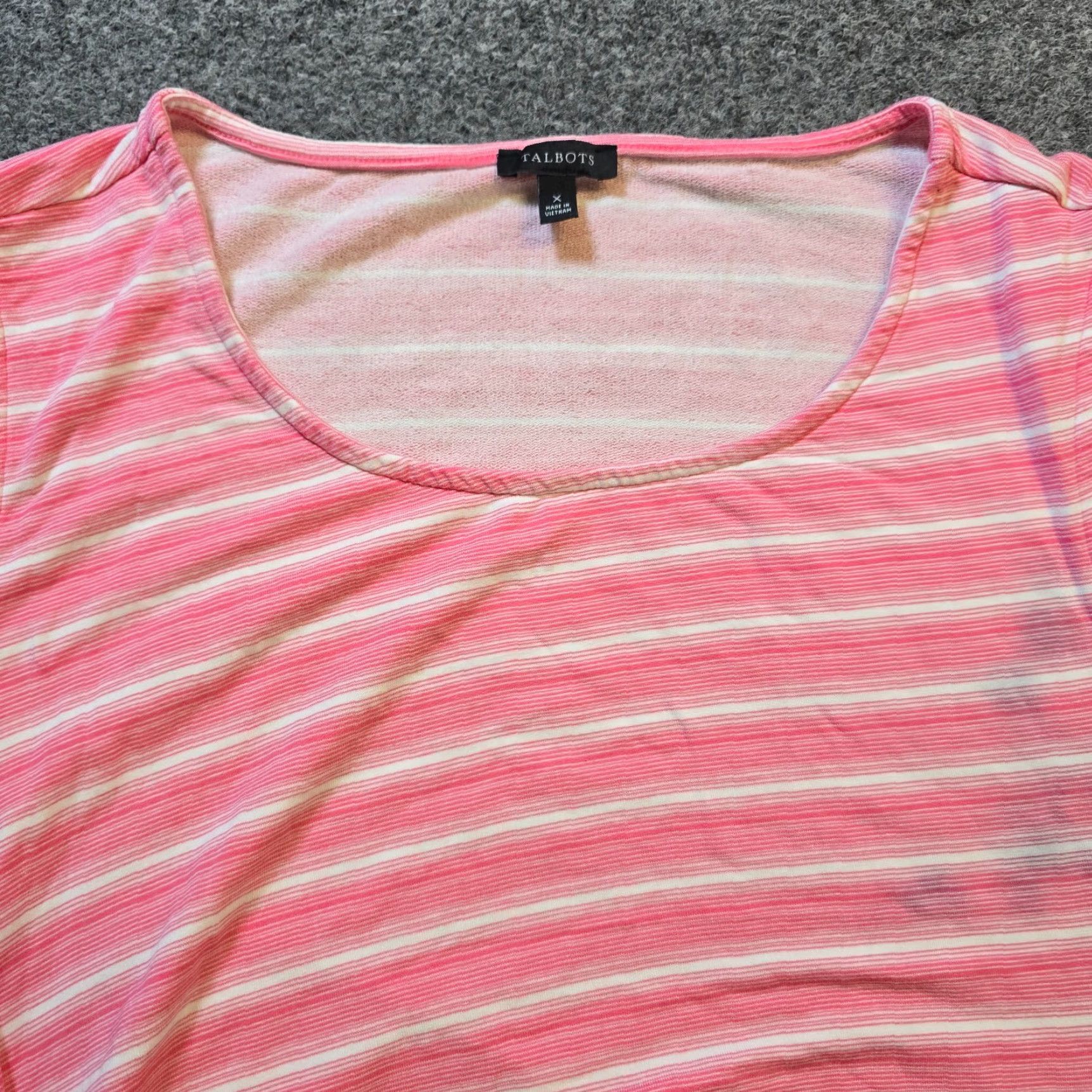 Talbots **Women's 0X Pink Striped Sheath Casual Stretch Dress** User: Women's 0X Pink Striped Sheath Casual Stretch Dress Size XL / US 12-14 / IT 48-50 - 3 Thumbnail
