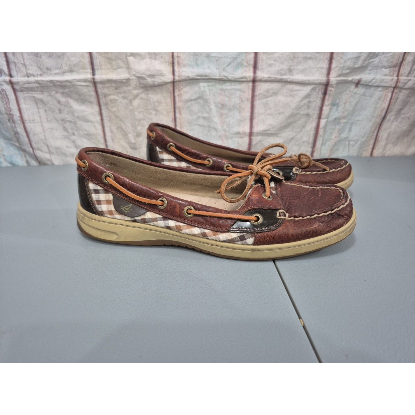 Sperry Sperry Angelfish Top Sider Plaid Slip On Boat Shoes Size 8M Size US 8 / IT 38 - 1 Thumbnail