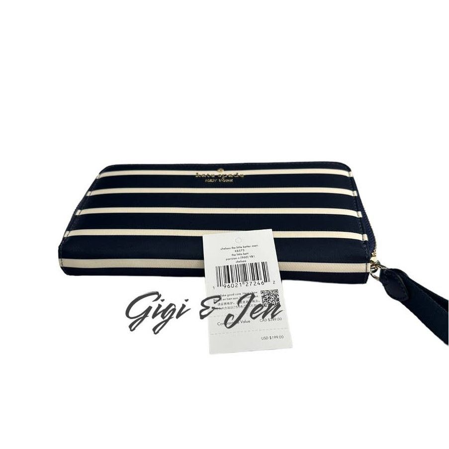 Kate Spade Kate Spade Chelsea Nylon Continental maritime Stripe Wallet Size ONE SIZE - 6 Thumbnail