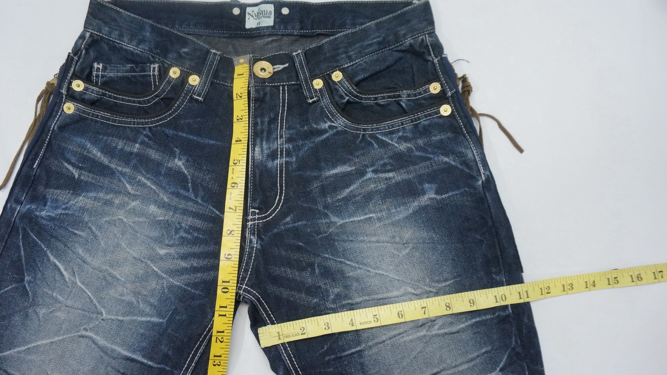 Japanese Brand Sick Rare Nylaus Japan Claw mark Flared Jeans Size US 31 - 9 Thumbnail