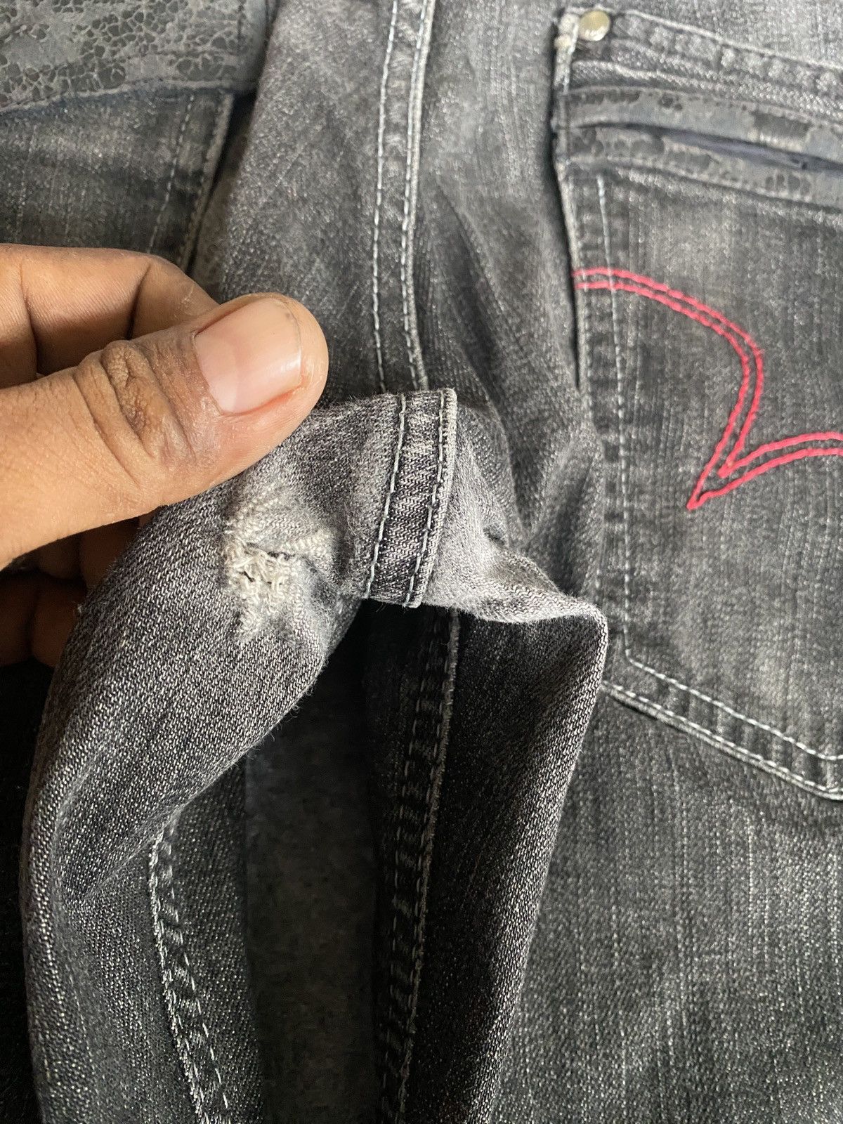 Edwin × PPFM Vintage edwin 503 blue trip denim Size US 29 - 12 Thumbnail