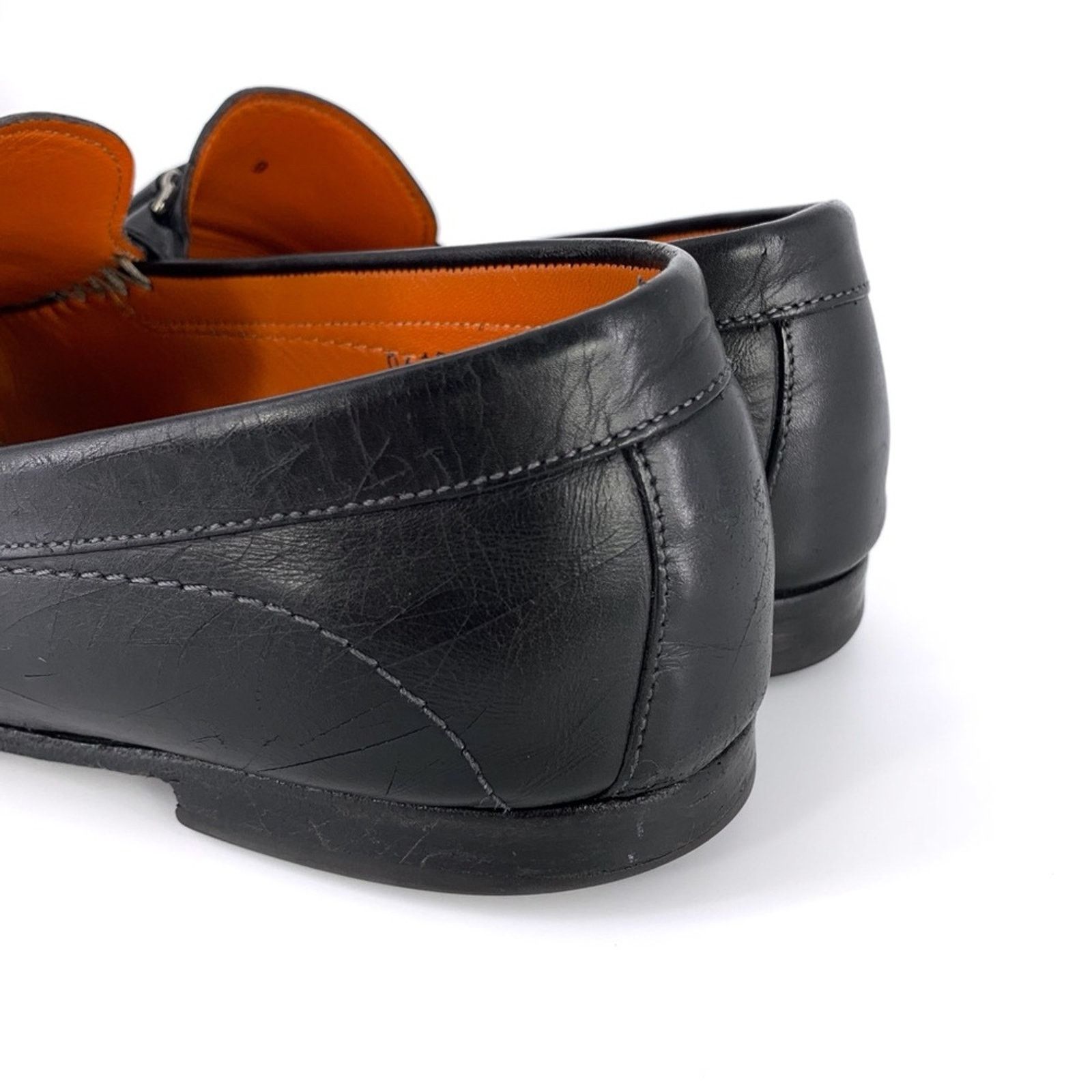 Santoni SANTONI Horse Bit Loafer Moccasin Black Leather 9 D Size US 9 / EU 42 - 8 Thumbnail