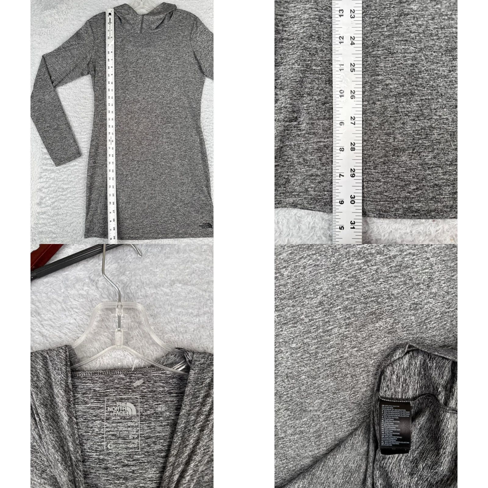 The North Face The North Face Hoodie Womens Small Gray Pullover Poly Blend Flash Dry Regular Fit Logo All Seasons Men/Women? Size S / US 4 / IT 40 - 8 Thumbnail