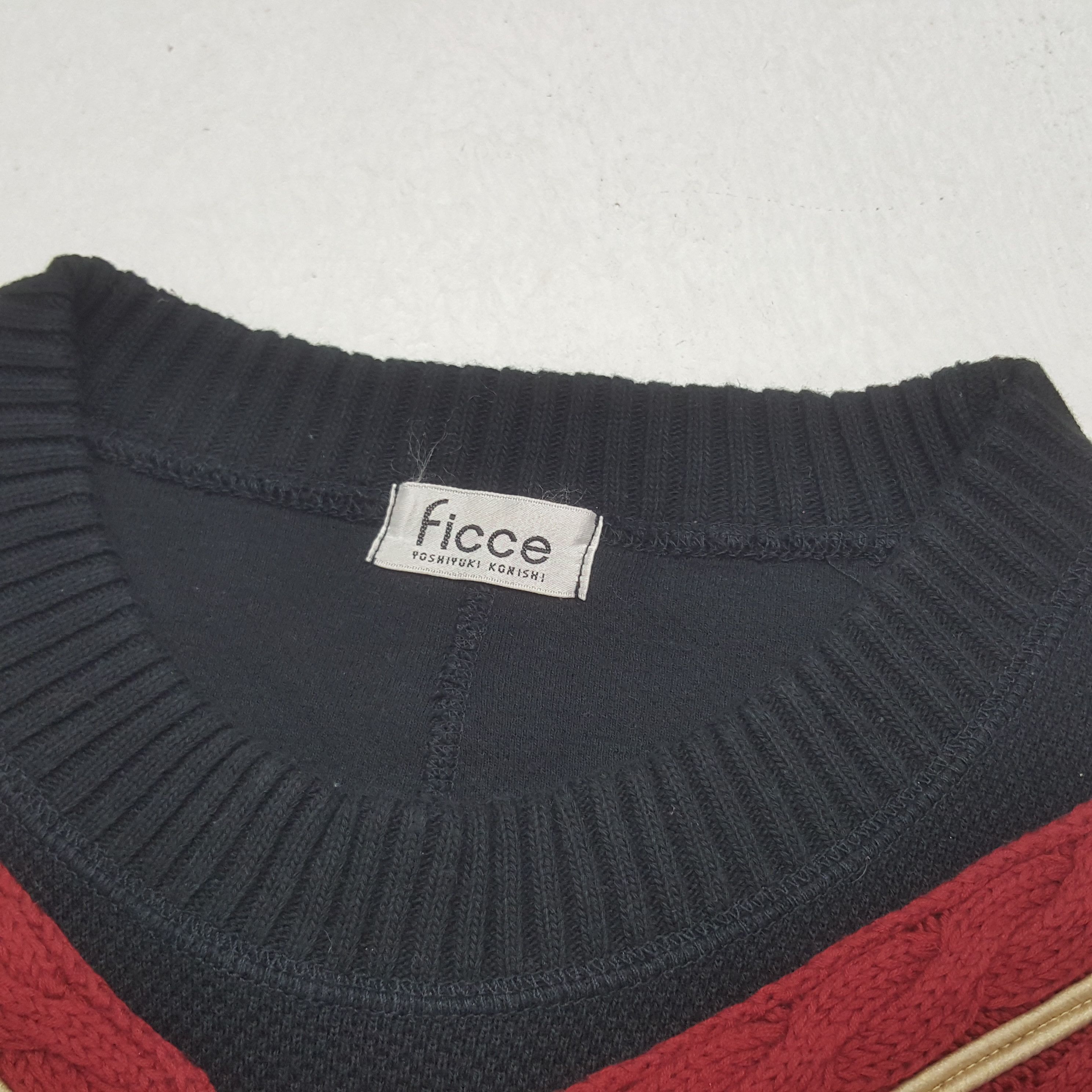 Designer Vintage Ficce Japanese Brand Knitted Sweatshirt Size US L / EU 52-54 / 3 - 4 Thumbnail
