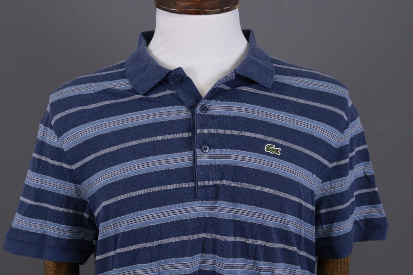 Lacoste Men Lacoste Regular Fit Blue Cotton Polo Shirt Size 6 Size US M / EU 48-50 / 2 - 2 Thumbnail