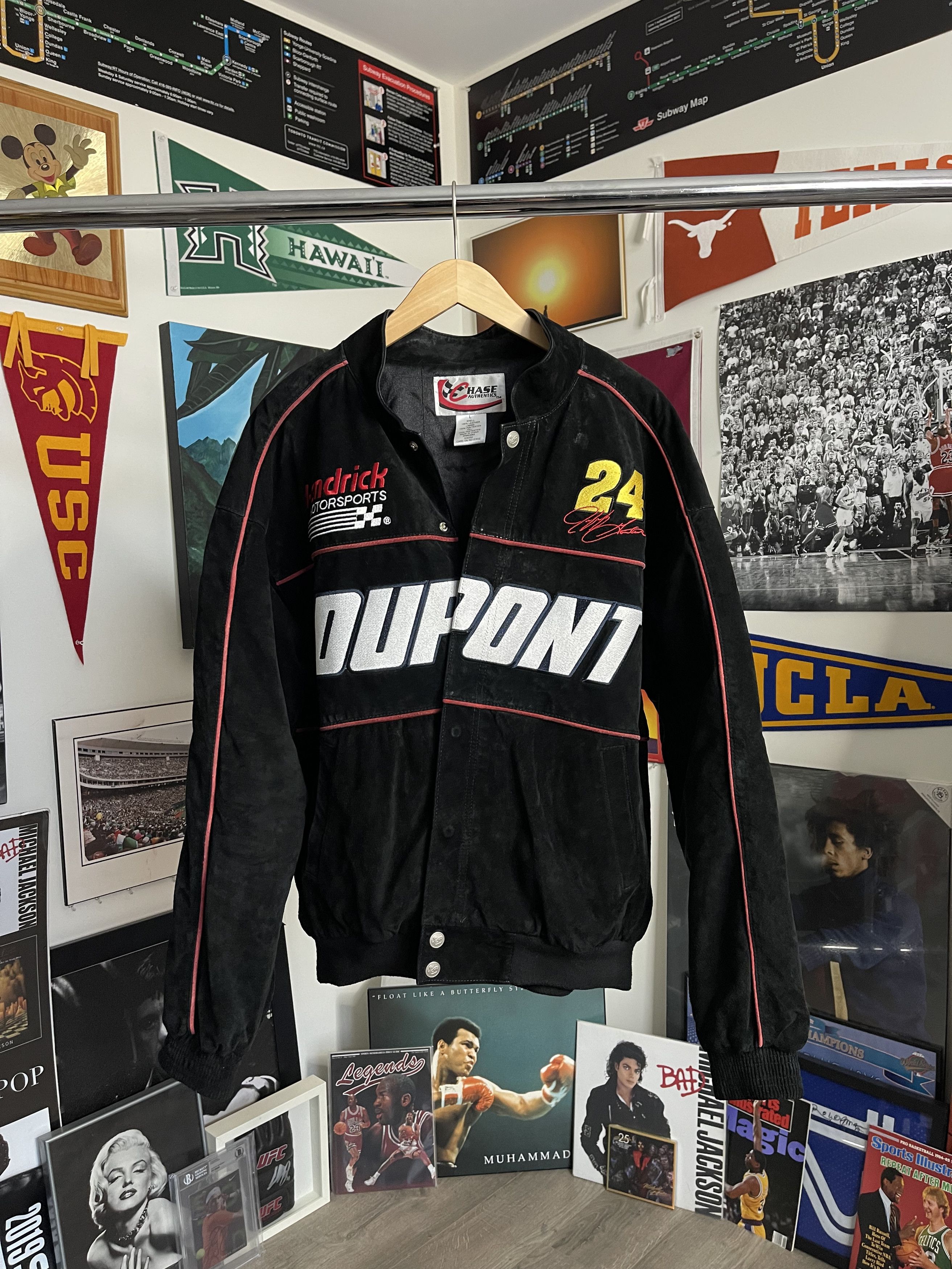 Chase Authentics × DuPont × Vintage Chase Authentics JEFF GORDON #24 Suede Jacket Size US L / EU 52-54 / 3 - 1 Thumbnail