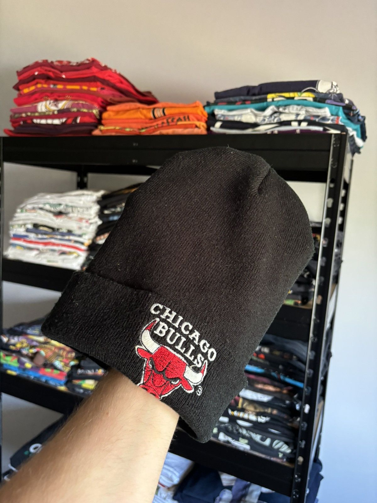 NBA × Vintage Vintage 1990s chicago bulls nba starter black USA beanie Size ONE SIZE - 1 Thumbnail