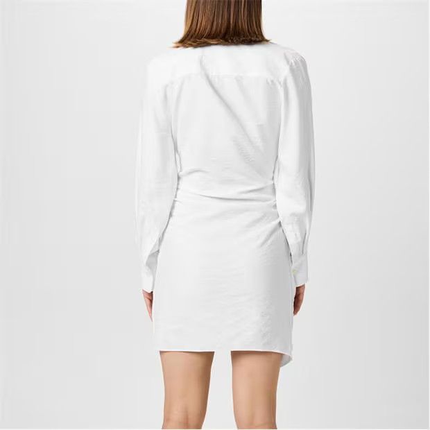 Jacquemus o1g2r1mq1024 Mini Dress in White Size XS / US 0-2 / IT 36-38 - 5 Thumbnail