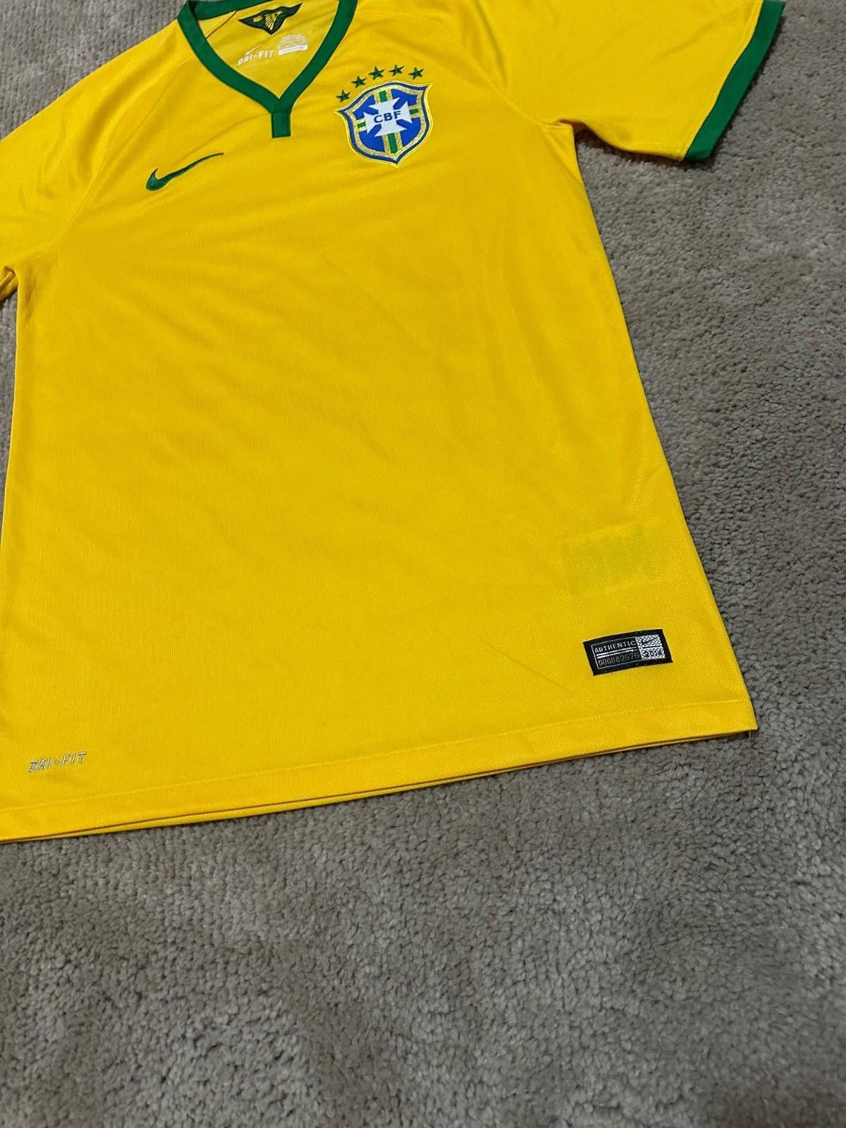 BRASIL 2014 2015 HOME FOOTBALL SHIRT SOCCER JERSEY NIKE sz S