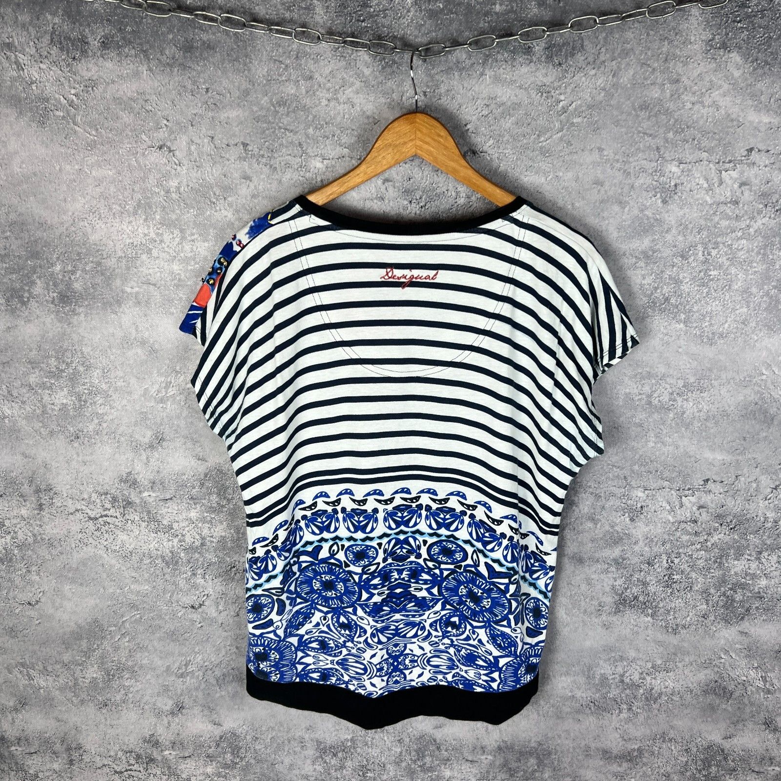 Desigual Desigual Blouse Women's Size XL Multicolor Short Sleeve ` Size XL / US 12-14 / IT 48-50 - 7 Thumbnail